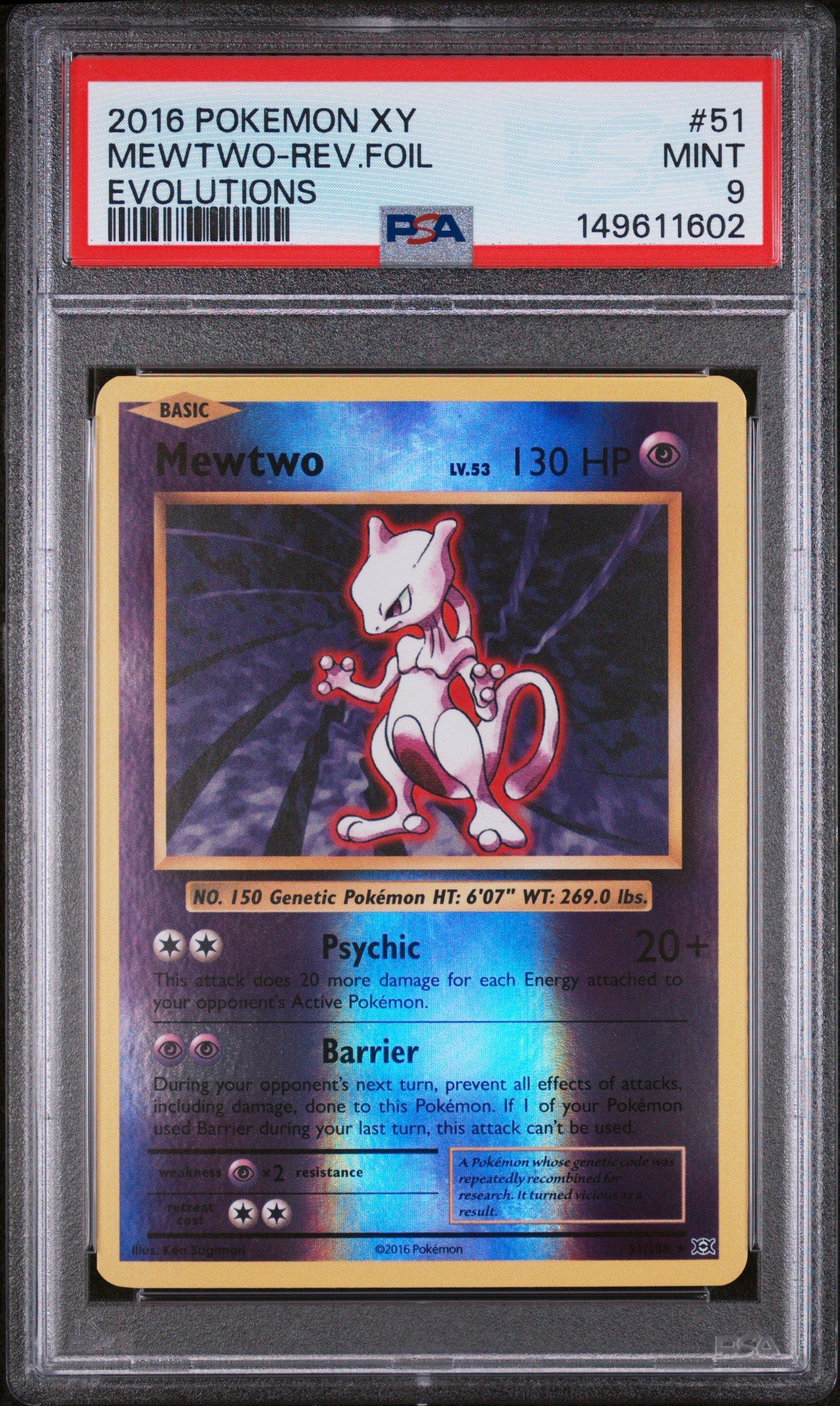 2016 Pokemon Xy Evolutions 51 Mewtwo-reverse Foil PSA 9 Graded Card |  GameStop