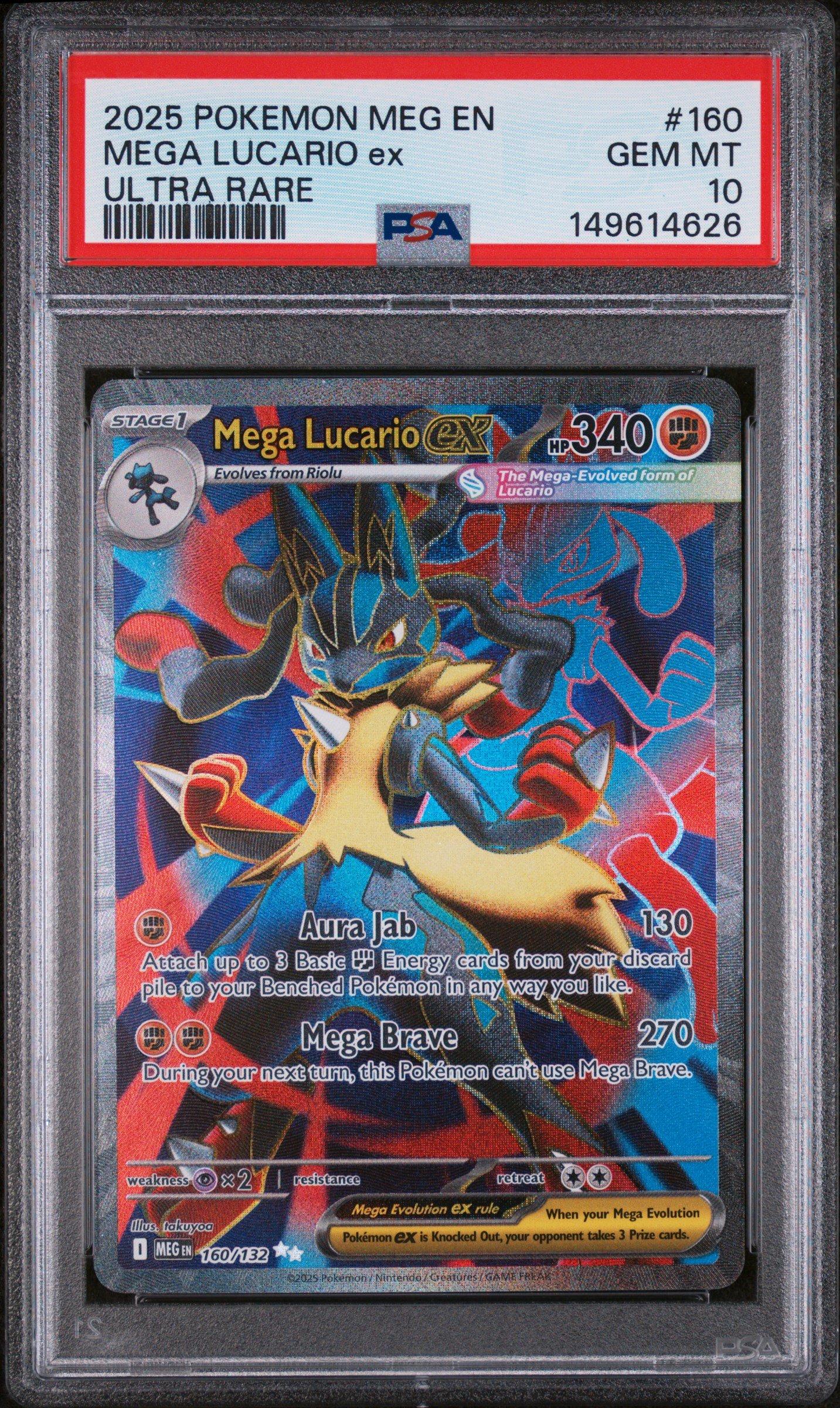 2025 Pokemon Meg En-mega Evolution 160 Mega Lucario Ex Ultra Rare