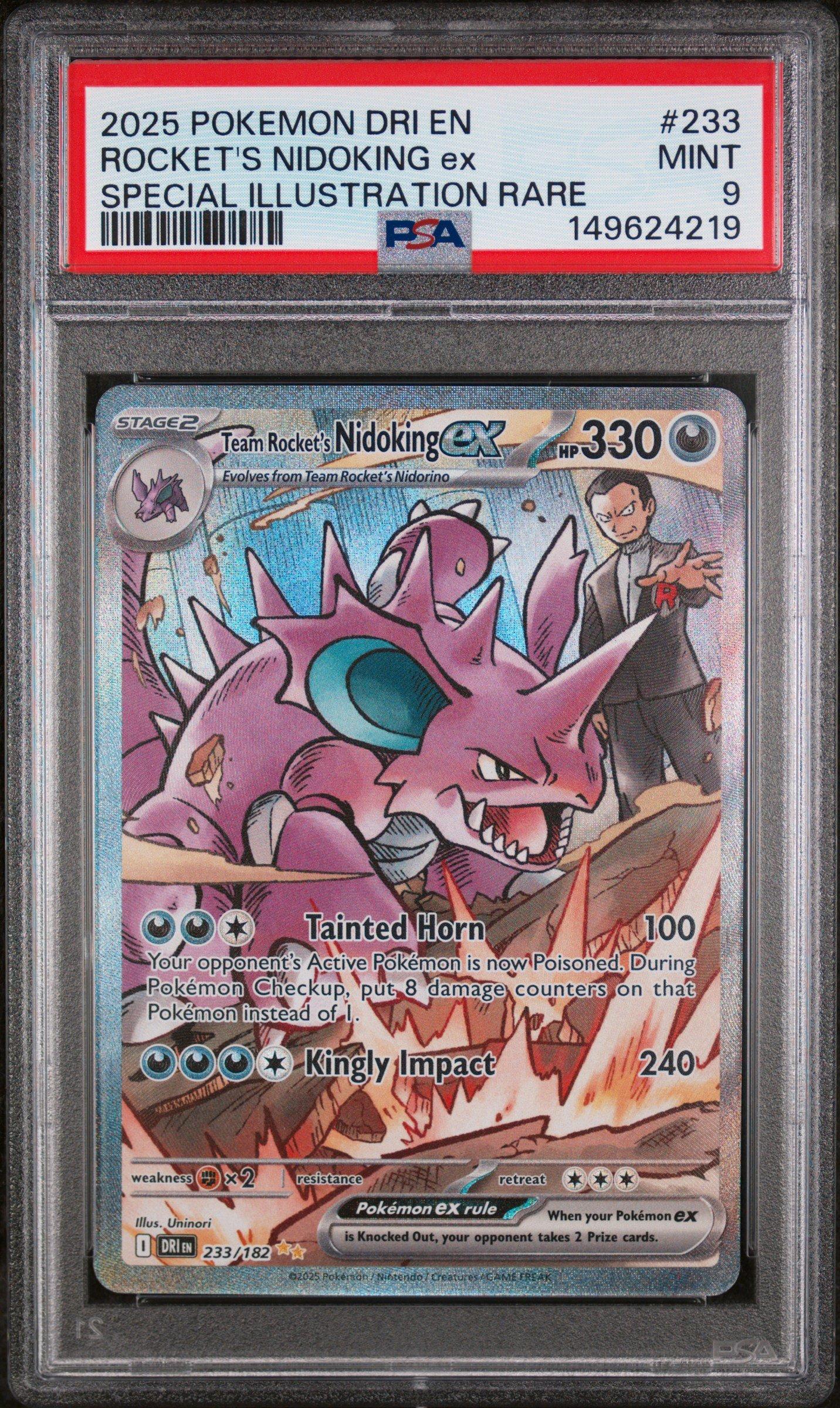 2025 Pokemon Dri En-destined Rivals 233 Team Rocket's Nidoking Ex