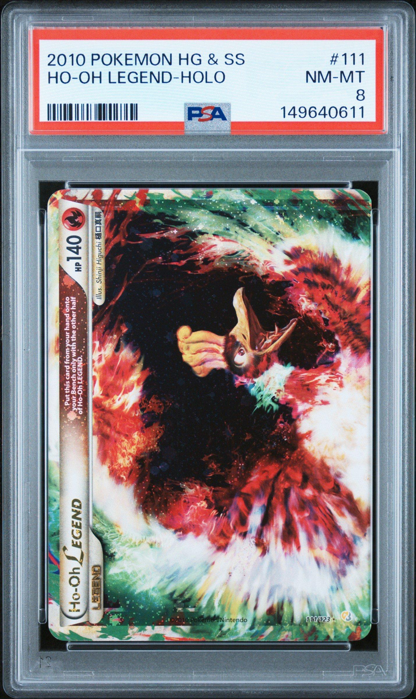 pokemon card ho oh legend 2010 Pokemon Heartgold & Soulsilver 111 Ho-oh Legend-holo PSA 8 Graded Card