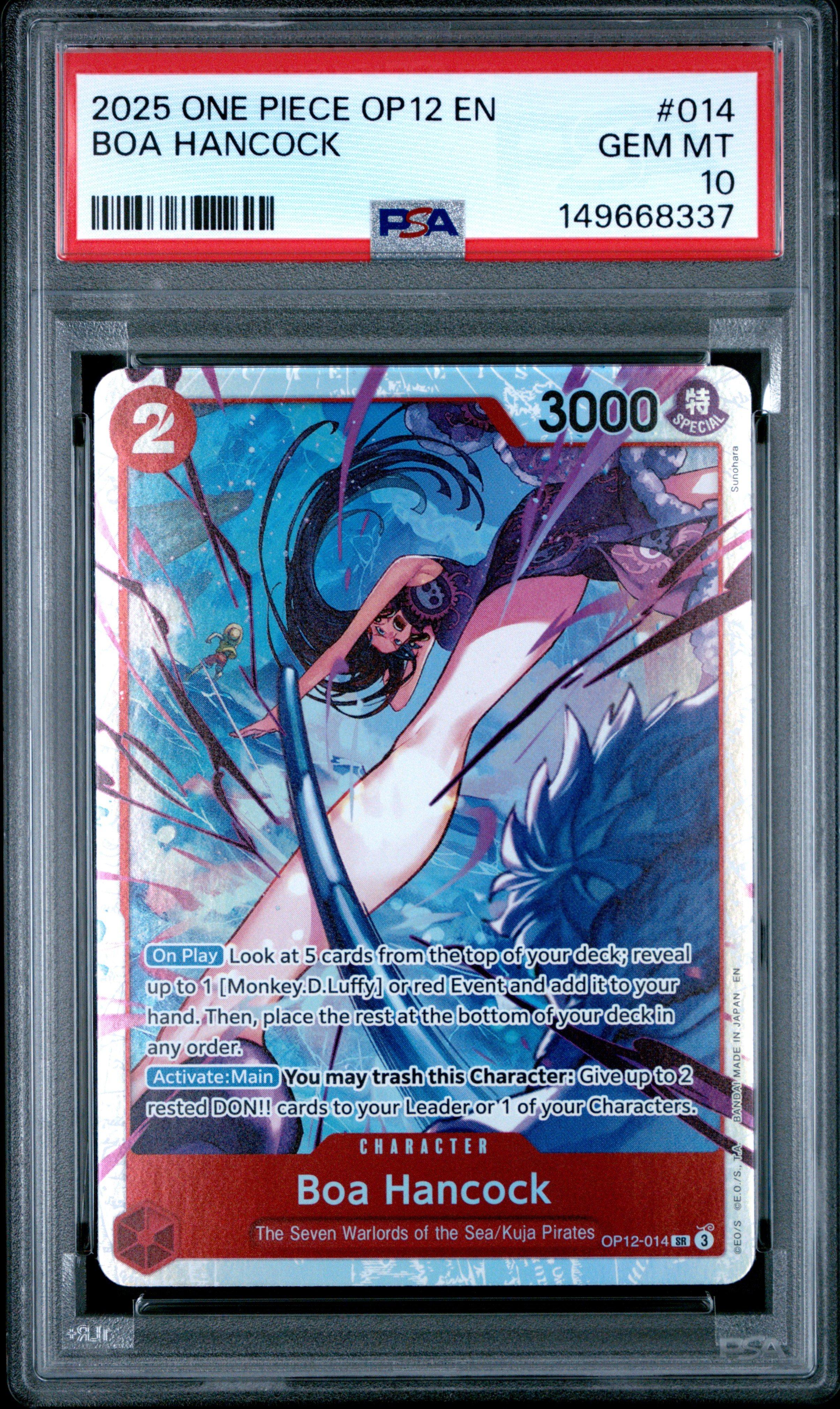 2025 One Piece Op12-legacy Of The Master 014 Boa Hancock PSA 10