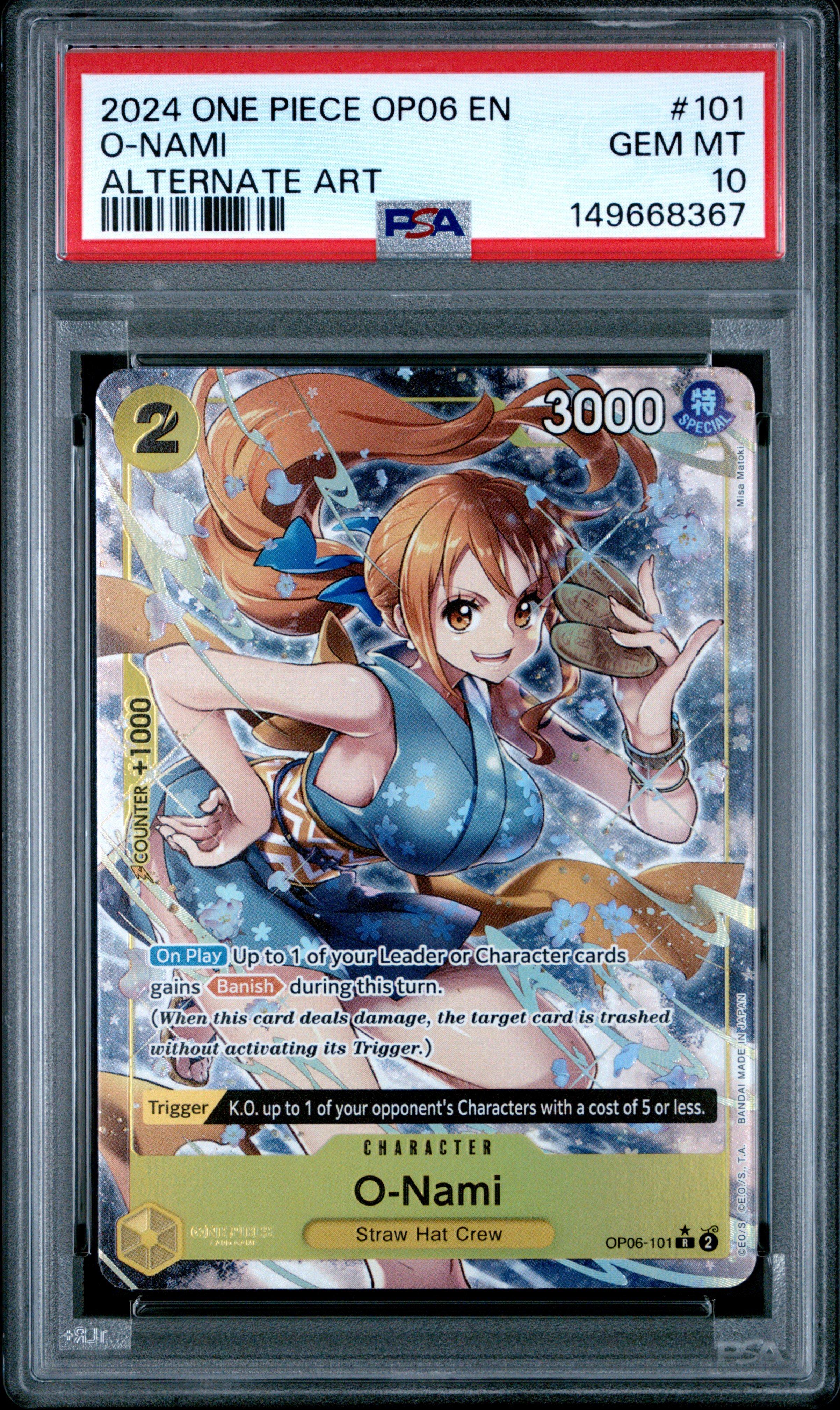 2024 One Piece Op06-wings Of The Captain 101 O-nami Alternate Art
