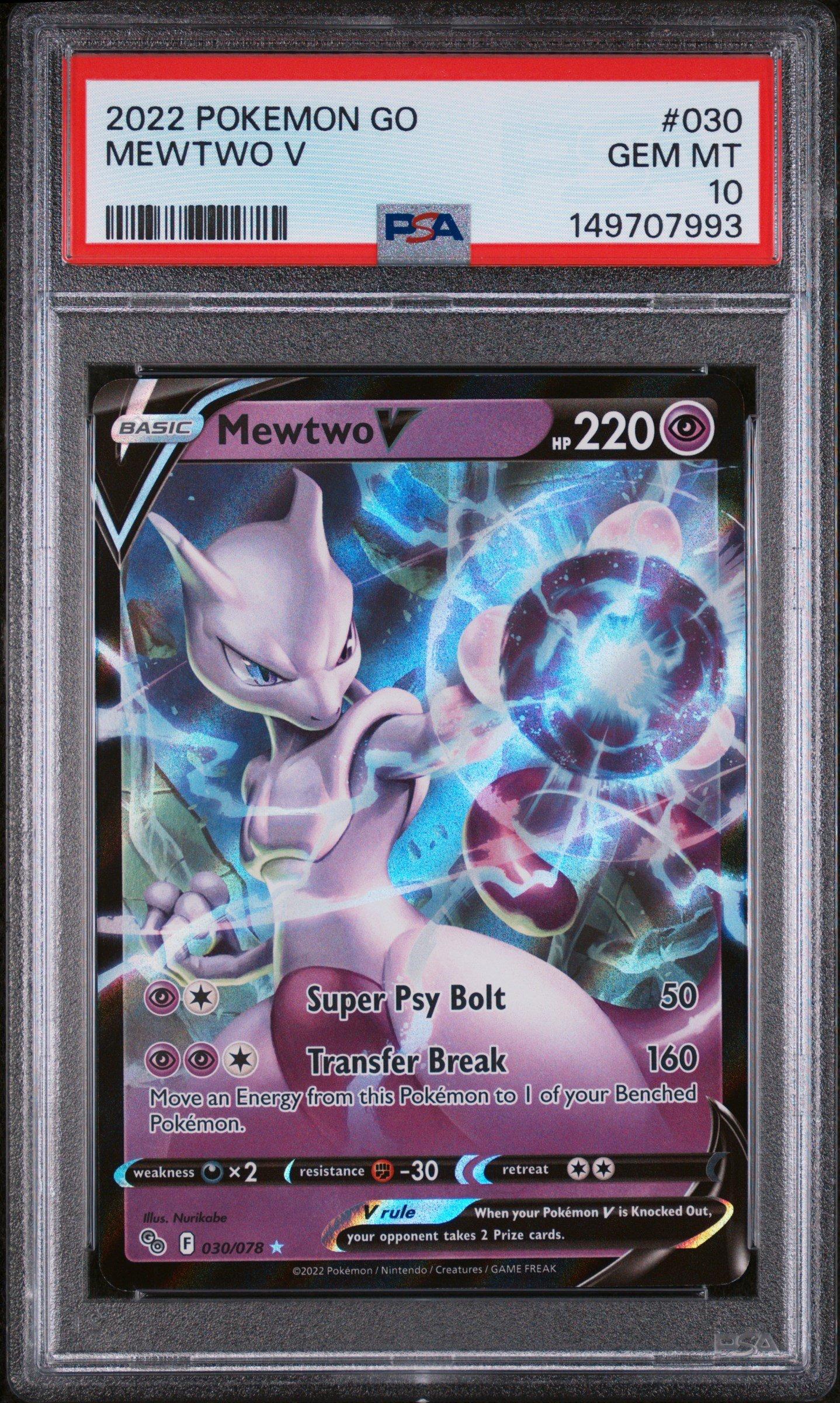 2022 Pokemon Go 030 Mewtwo V PSA 10 Graded Card | GameStop