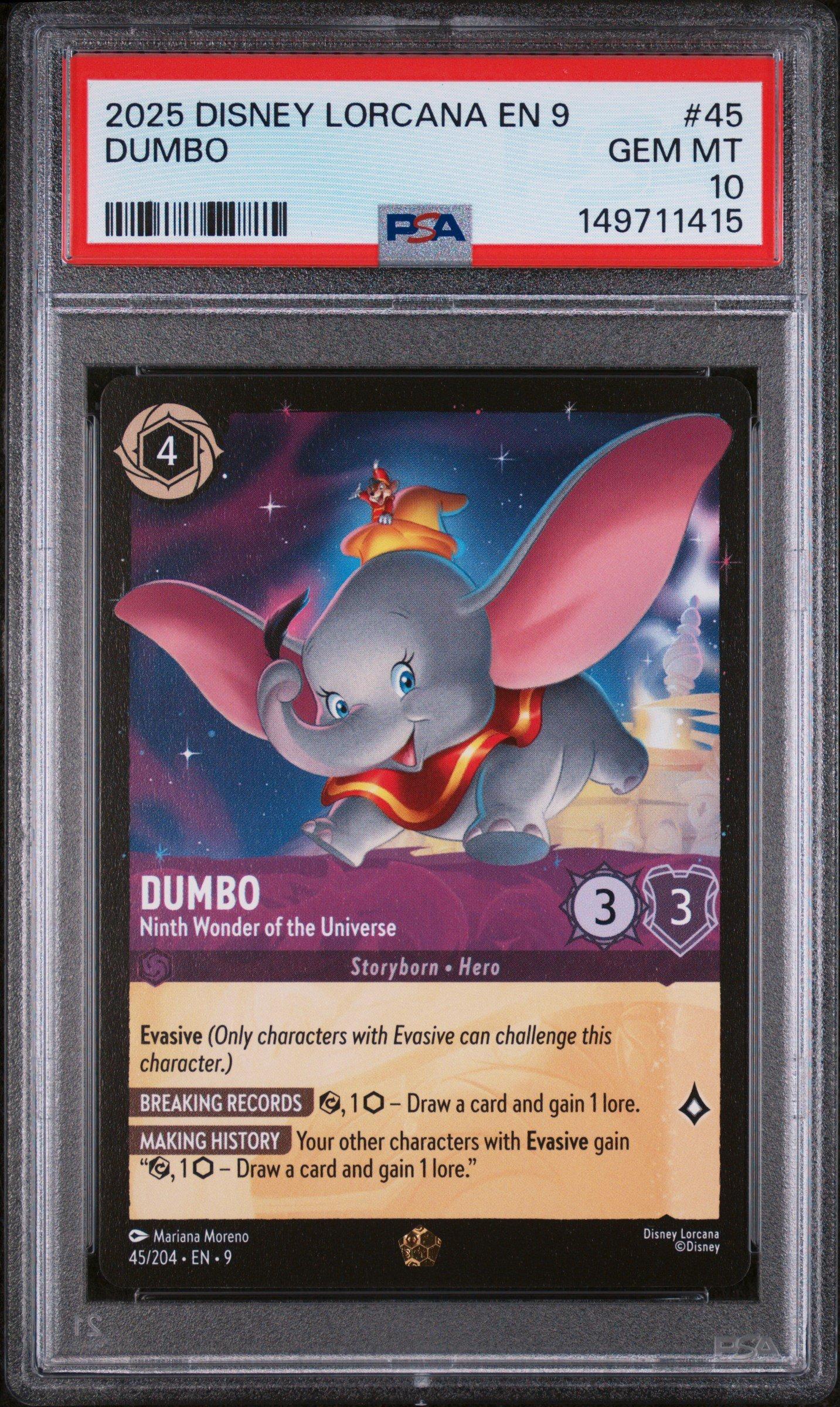 2025 Disney Lorcana En 9-fabled 45 Dumbo - Ninth Wonder Of The