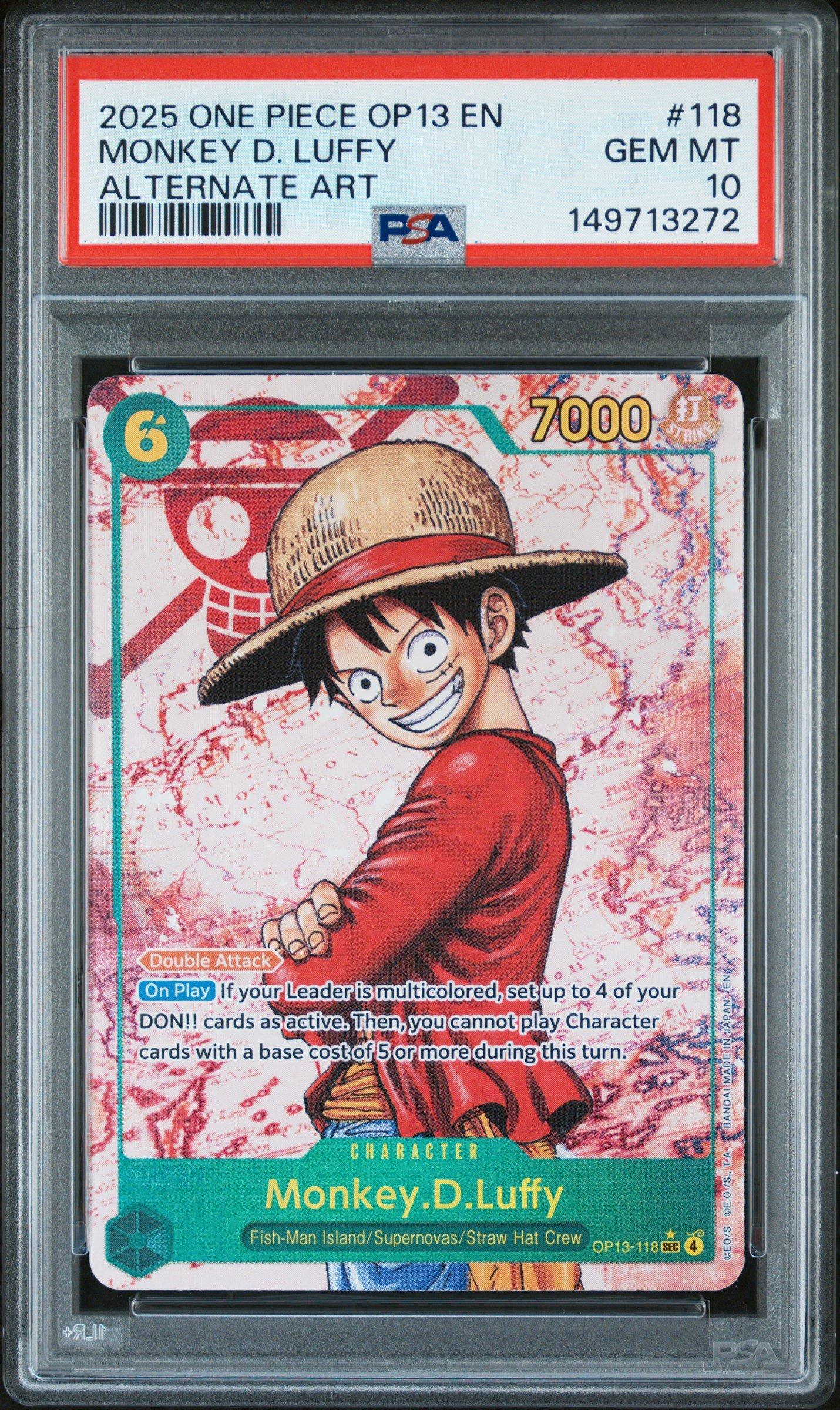 2025 One Piece Op13-carrying On His Will 118 Monkey D. Luffy