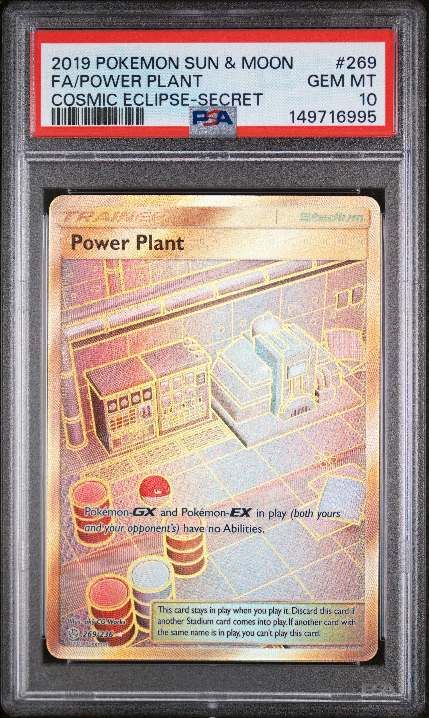 2019 Pokemon Sun & Moon Cosmic Eclipse 269 Full Art/power Plant