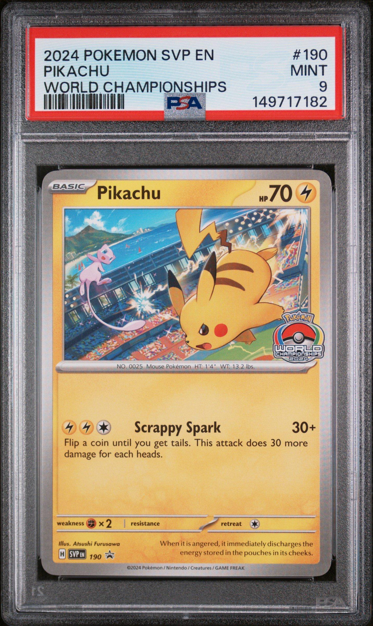 2024 Pokemon Svp En-sv Black Star Promo 190 Pikachu World