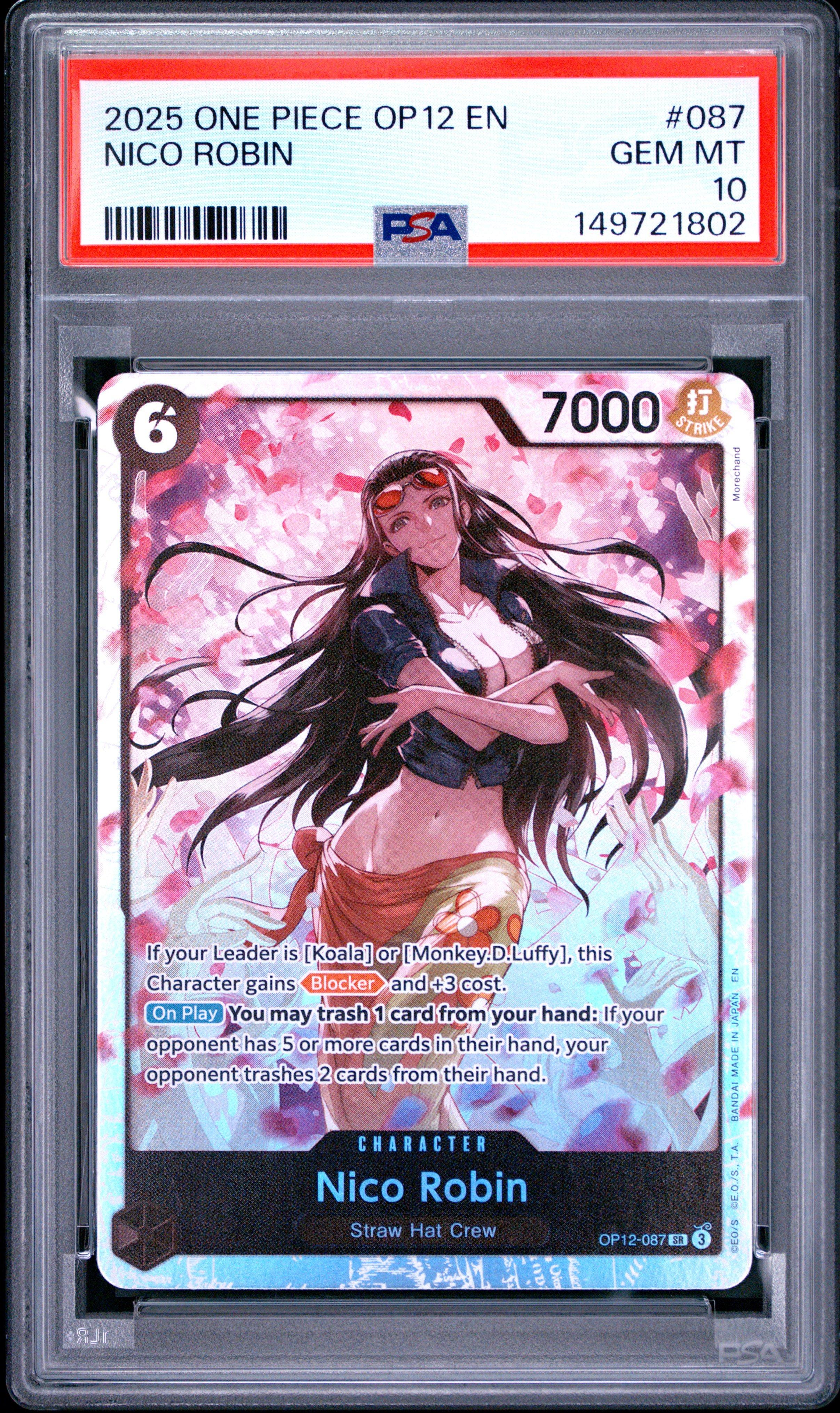 2025 One Piece Op12-legacy Of The Master 087 Nico Robin PSA 10
