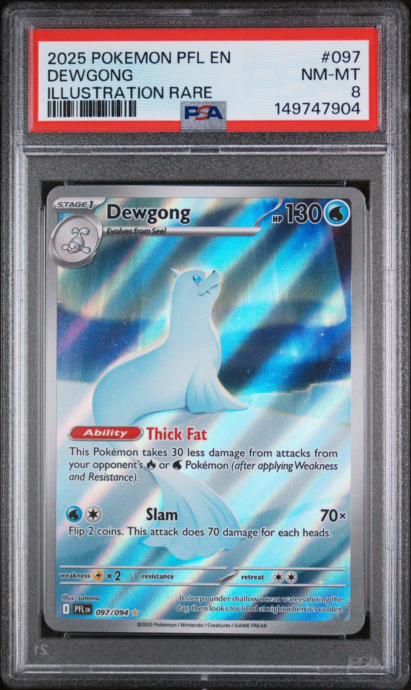 ⭐tfoa0102⭐ 2025 Pokemon Pfl En-phantasmal Flames 097 Dewgong Illustration