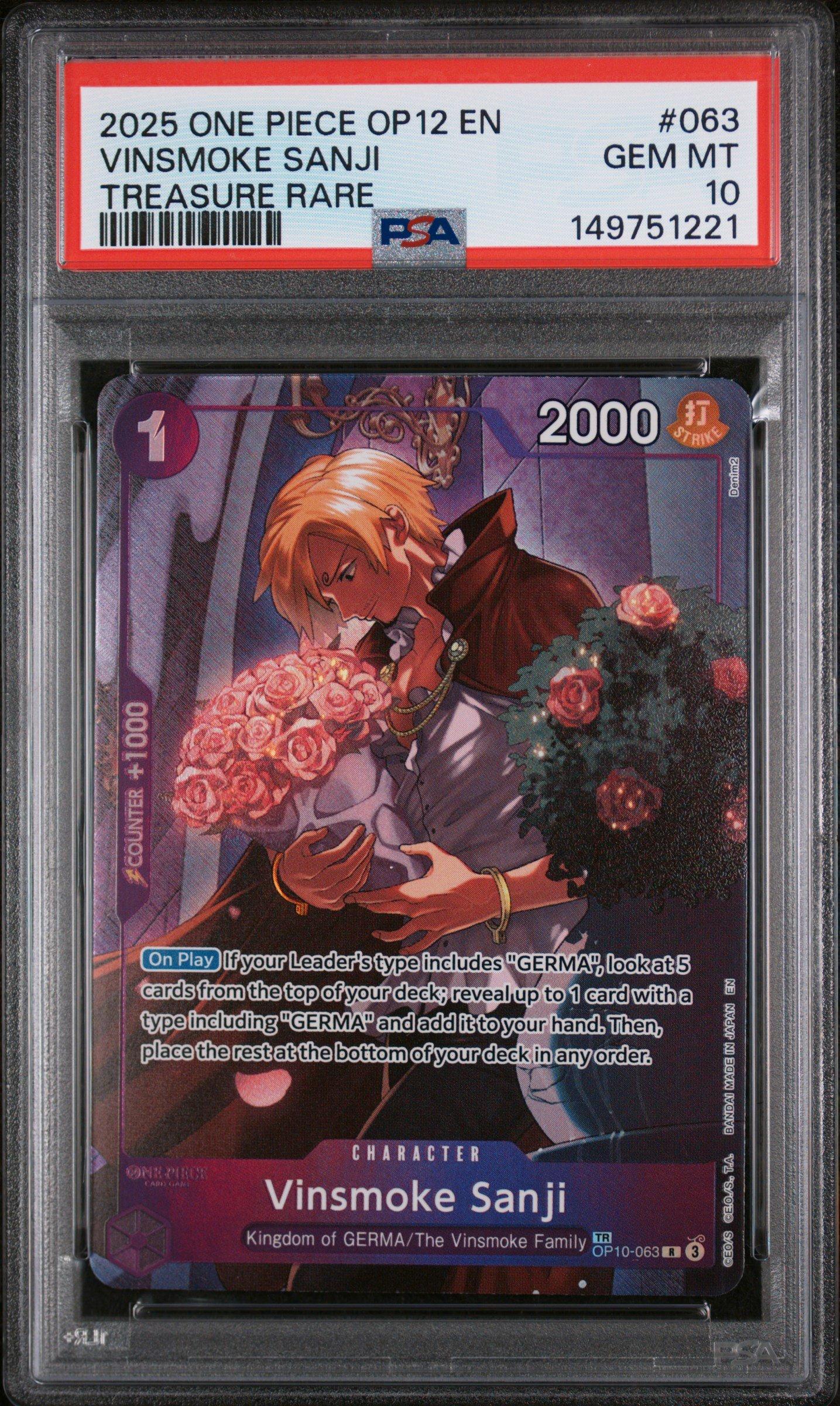 2025 One Piece Op12-legacy Of The Master 063 Vinsmoke Sanji