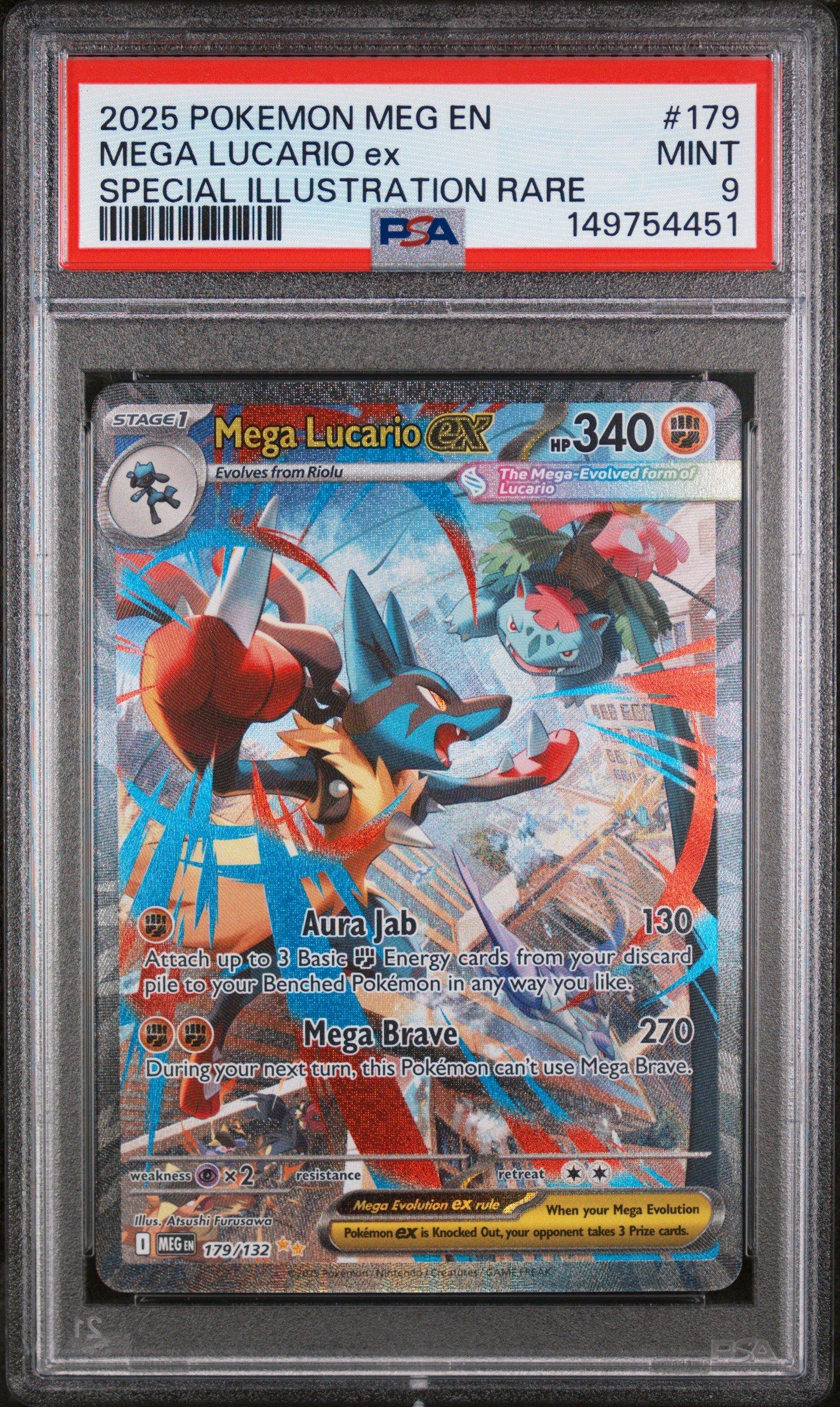 【PSA10】2025 ポケモン M2a JP MEGA LUCARIO ex 2025 Pokemon Meg En-mega Evolution 179 Mega Lucario Ex Special