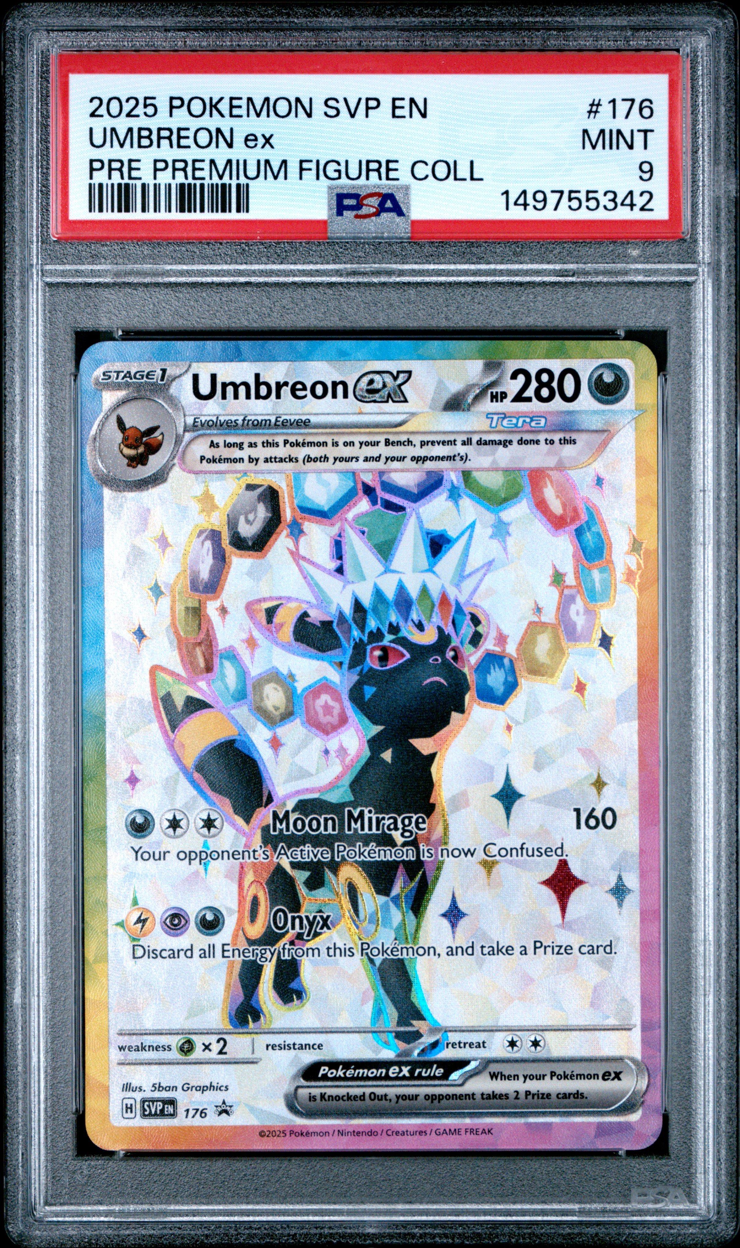 pokemon umbreon ex card Graded: JP PSA 9 the trusted official grading guarantees its condition Pokemon Umbreon ex 161/131 PSA