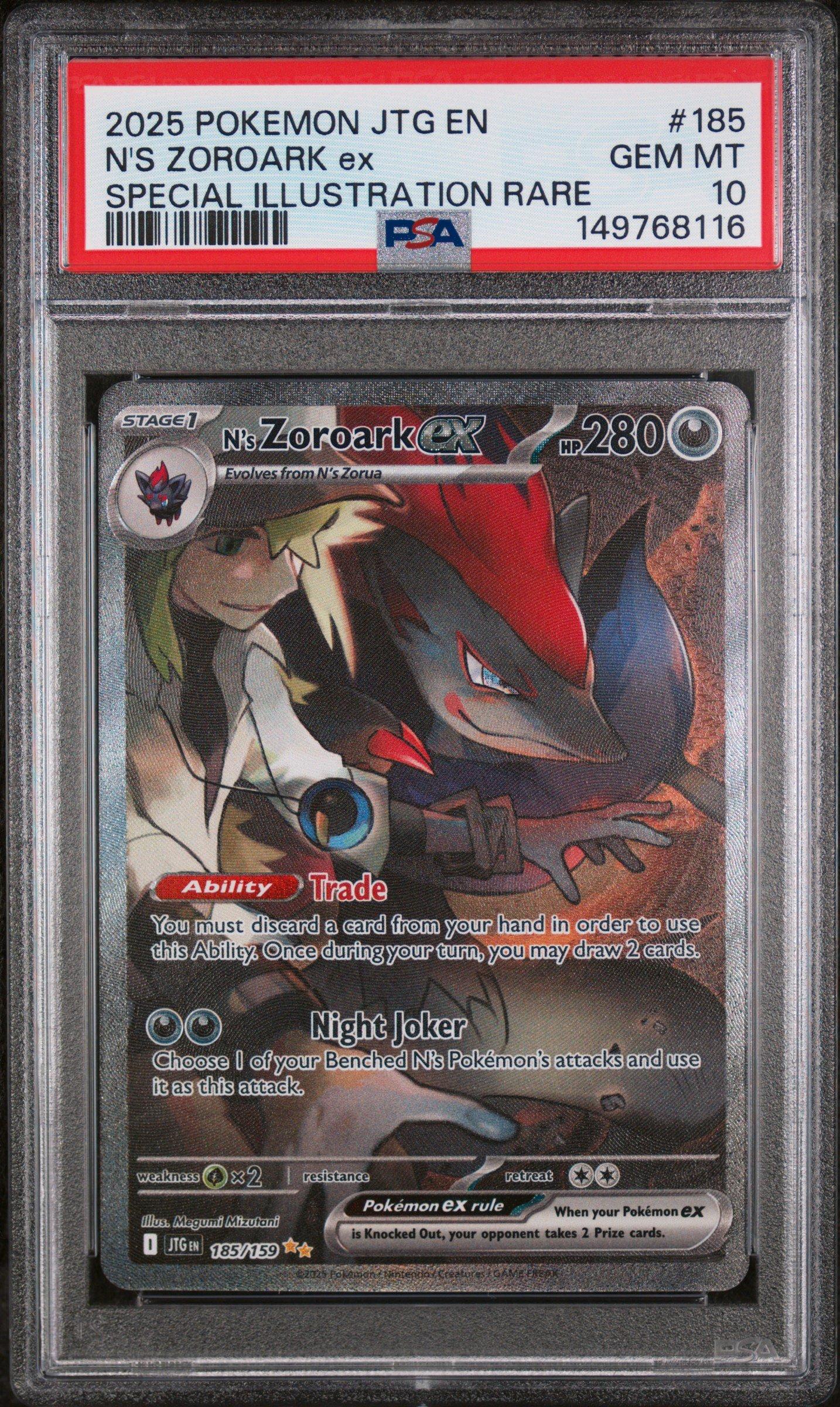pokemon n's zoroark card Pokemon Card N's Zorua AR N's Zoroark ex SR 108 117/100 sv9 Battle Par –  GLIT Japanese Hobby Shop main image 1