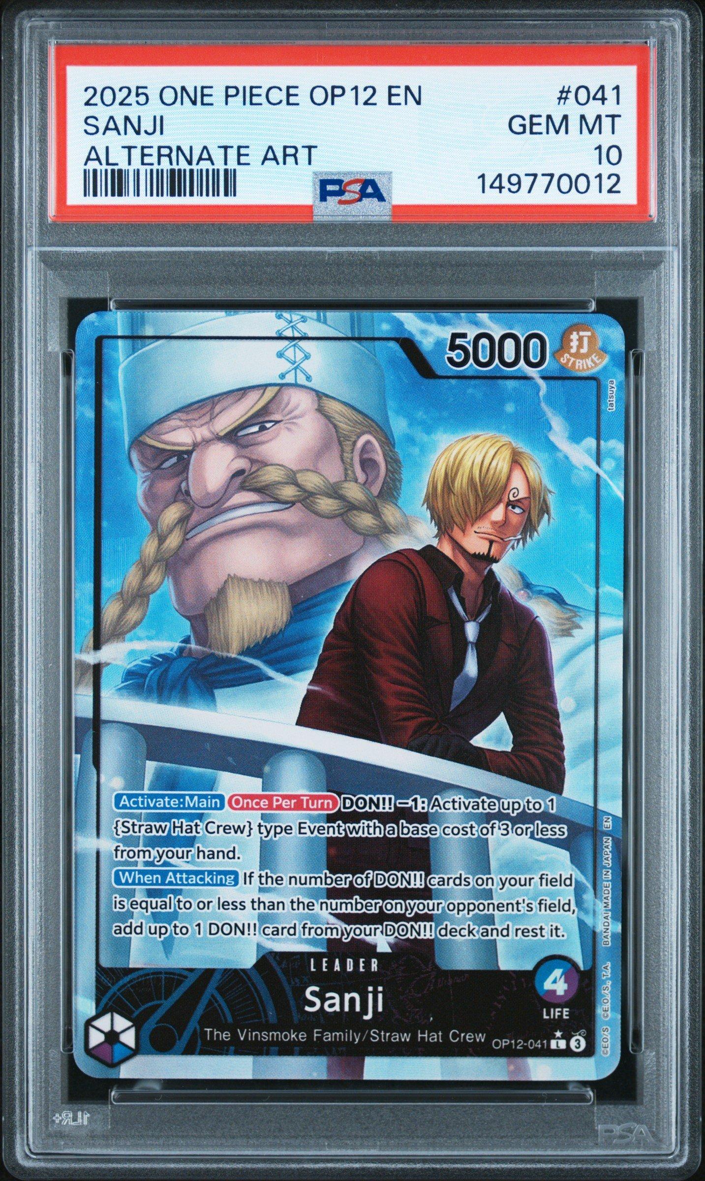 2025 One Piece Op12-legacy Of The Master 041 Sanji Alternate Art