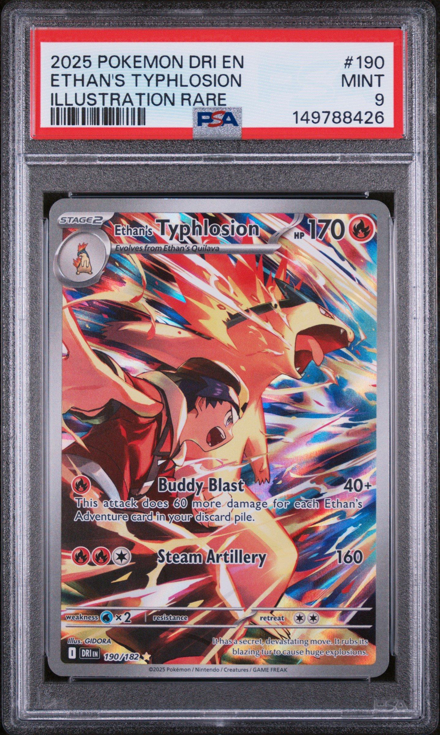 2025 Pokemon Dri En-destined Rivals 190 Ethan's Typhlosion Illustration ...