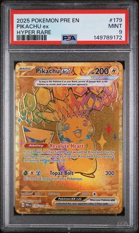 2025 Pokemon Pre En-prismatic Evolutions 179 Pikachu Ex Hyper Rare