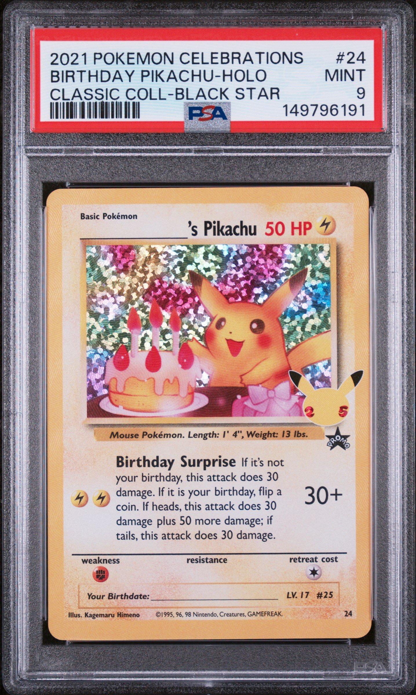 2021 Pokemon Celebrations ピカチュウ PSA 9 2021 Pokemon Celebrations Classic Collection 24 Birthday Pikachu