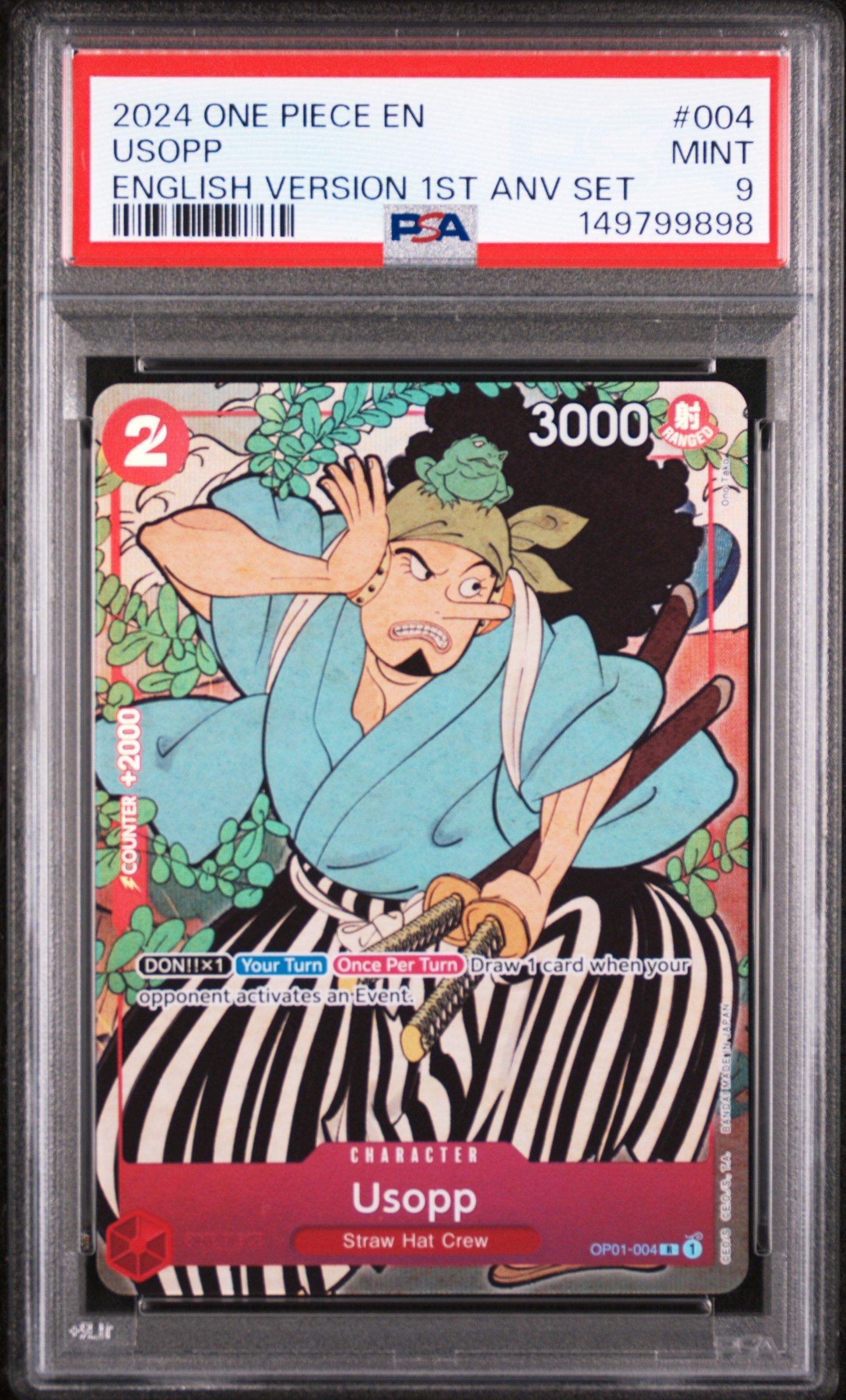 【英語版】浮世絵　1st anniversary set Usopp ウソップ 2024 One Piece English Version 1st Anniversary Set 004 Usopp PSA 9