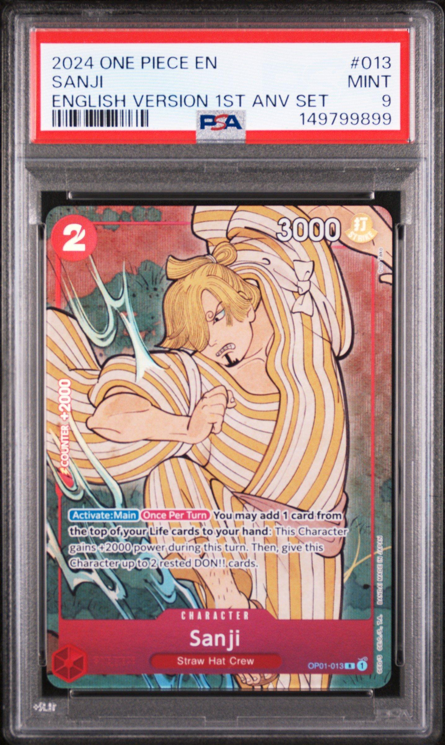 【PSA10】ワンピース 英語 サンジ 1st Anniversary 2024 One Piece English Version 1st Anniversary Set 013 Sanji PSA 9
