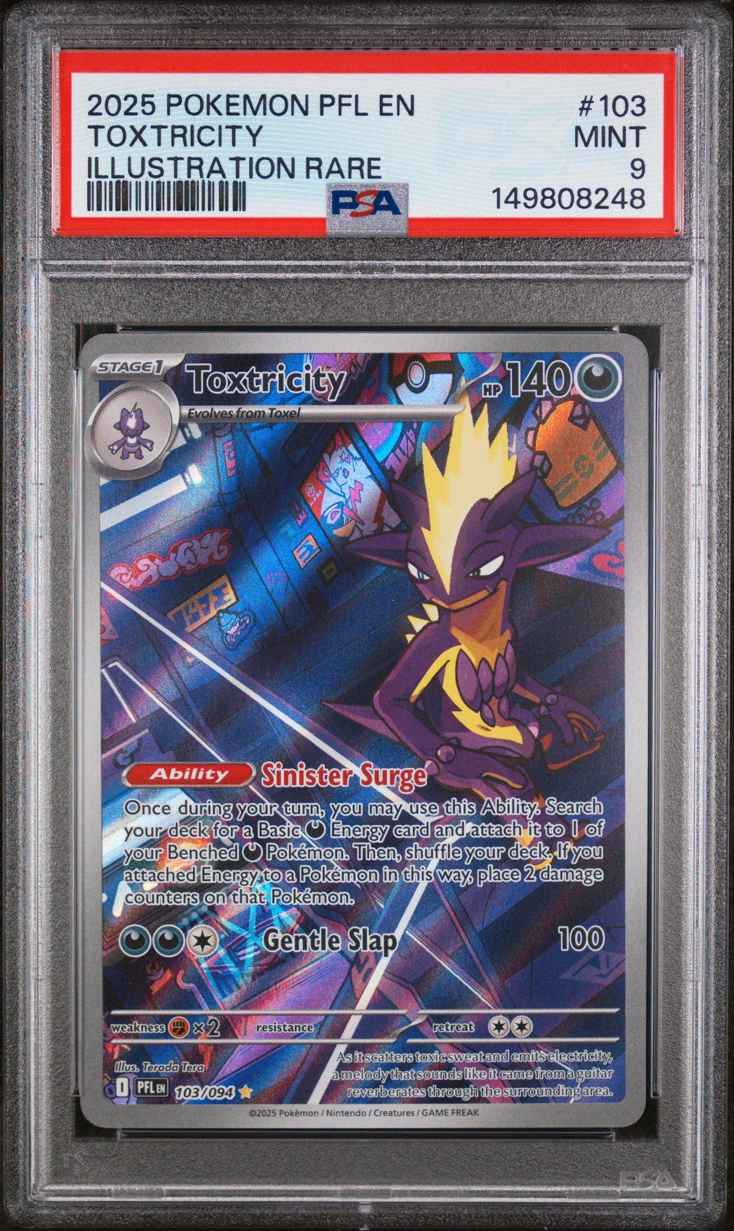 2025 Pokemon Pfl En-phantasmal Flames 103 Toxtricity Illustration