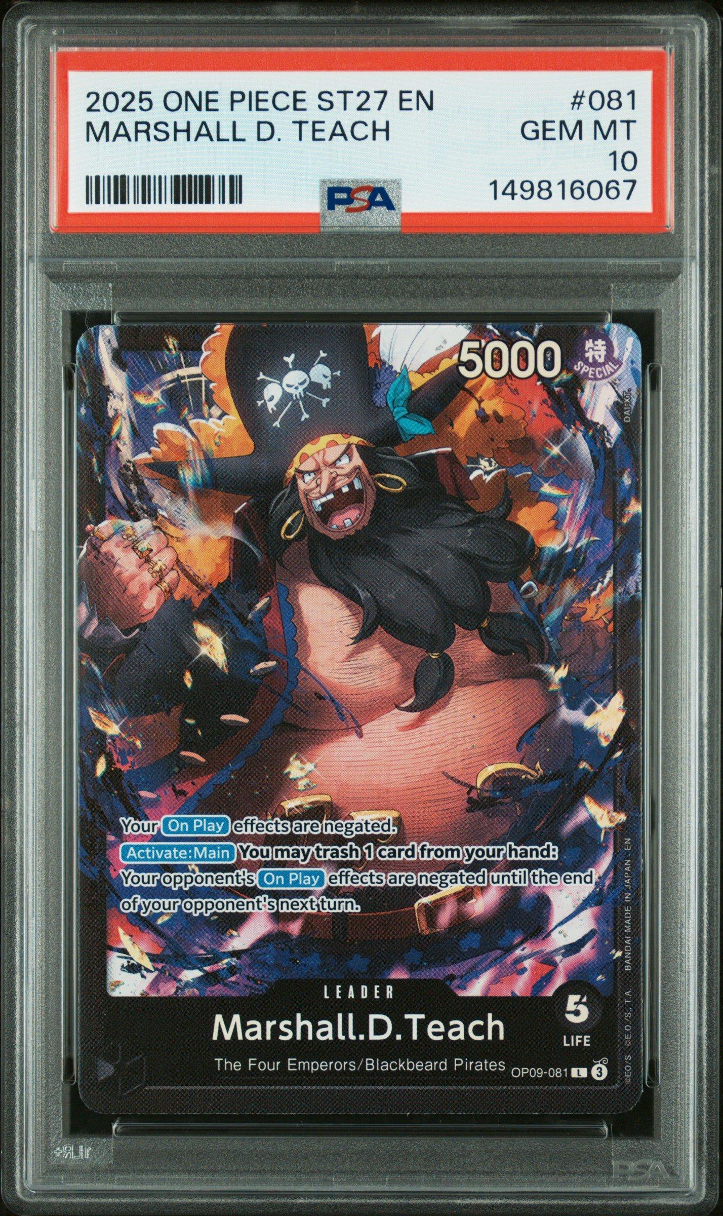 2025 One Piece Starter Deck St27-black Marshall D. Teach 081