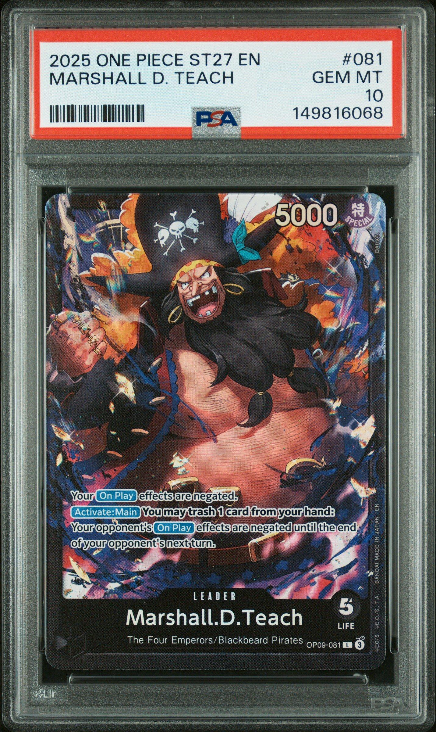 2025 One Piece Starter Deck St27-black Marshall D. Teach 081