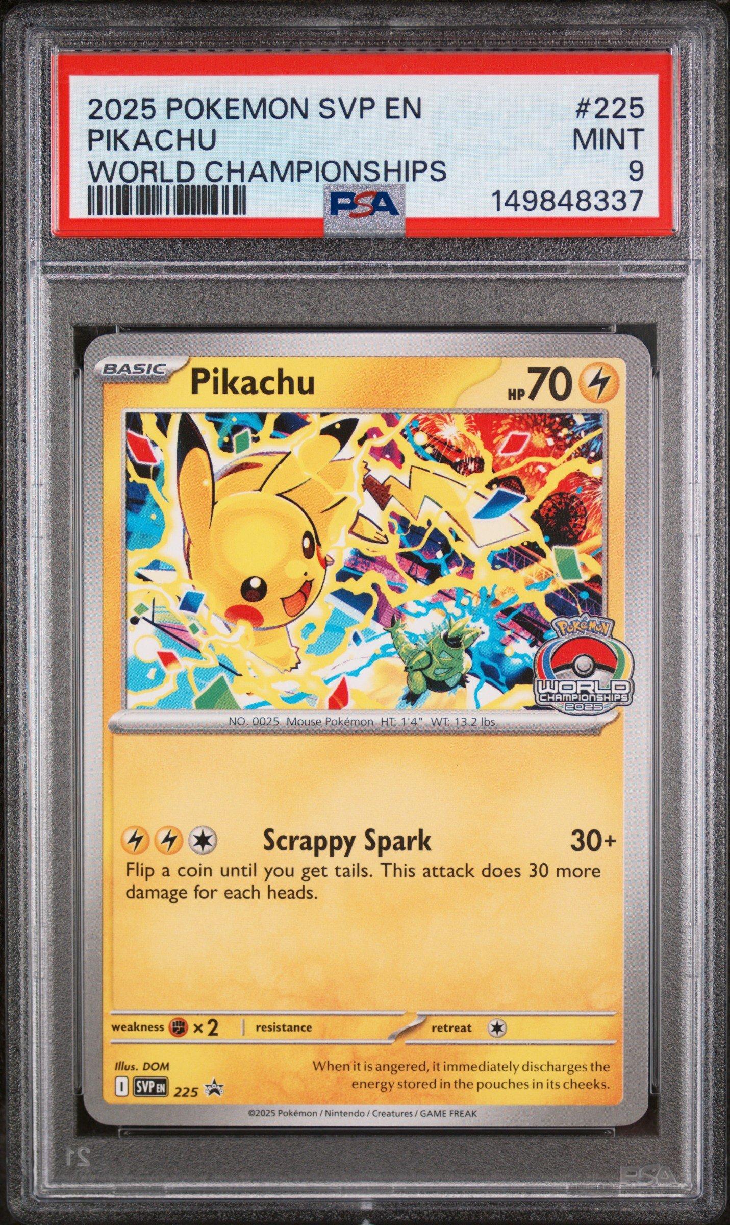 2025 Pokemon Svp En-sv Black Star Promo 225 Pikachu World