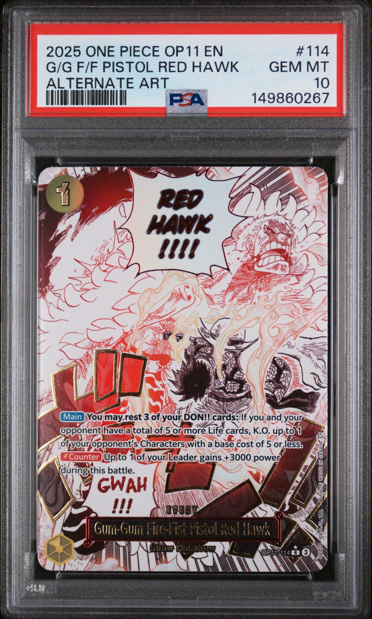 2025 One Piece Op11-a Fist Of Divine Speed 114 Gum-gum Fire-fist
