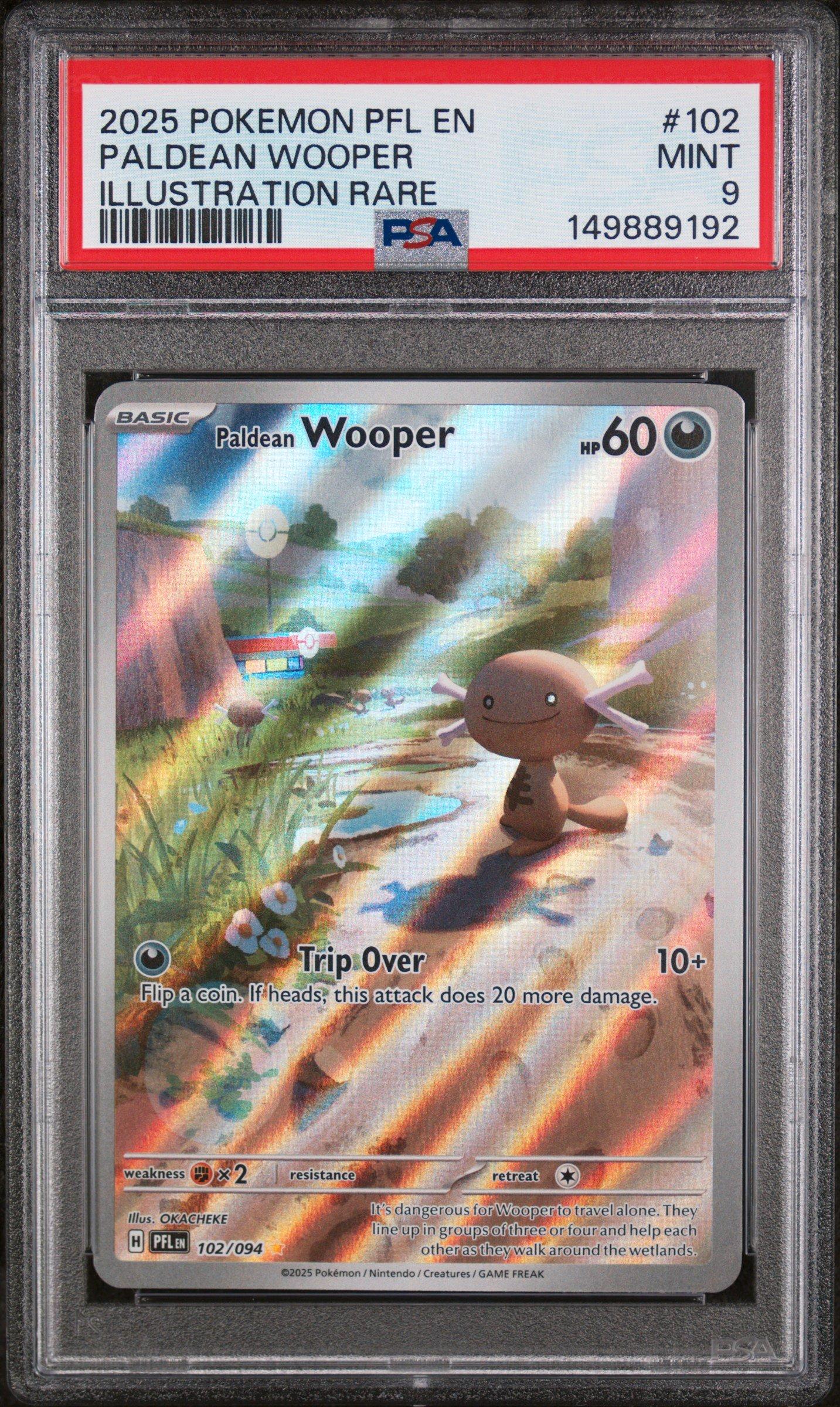 2025 Pokemon Pfl En-phantasmal Flames 102 Paldean Wooper