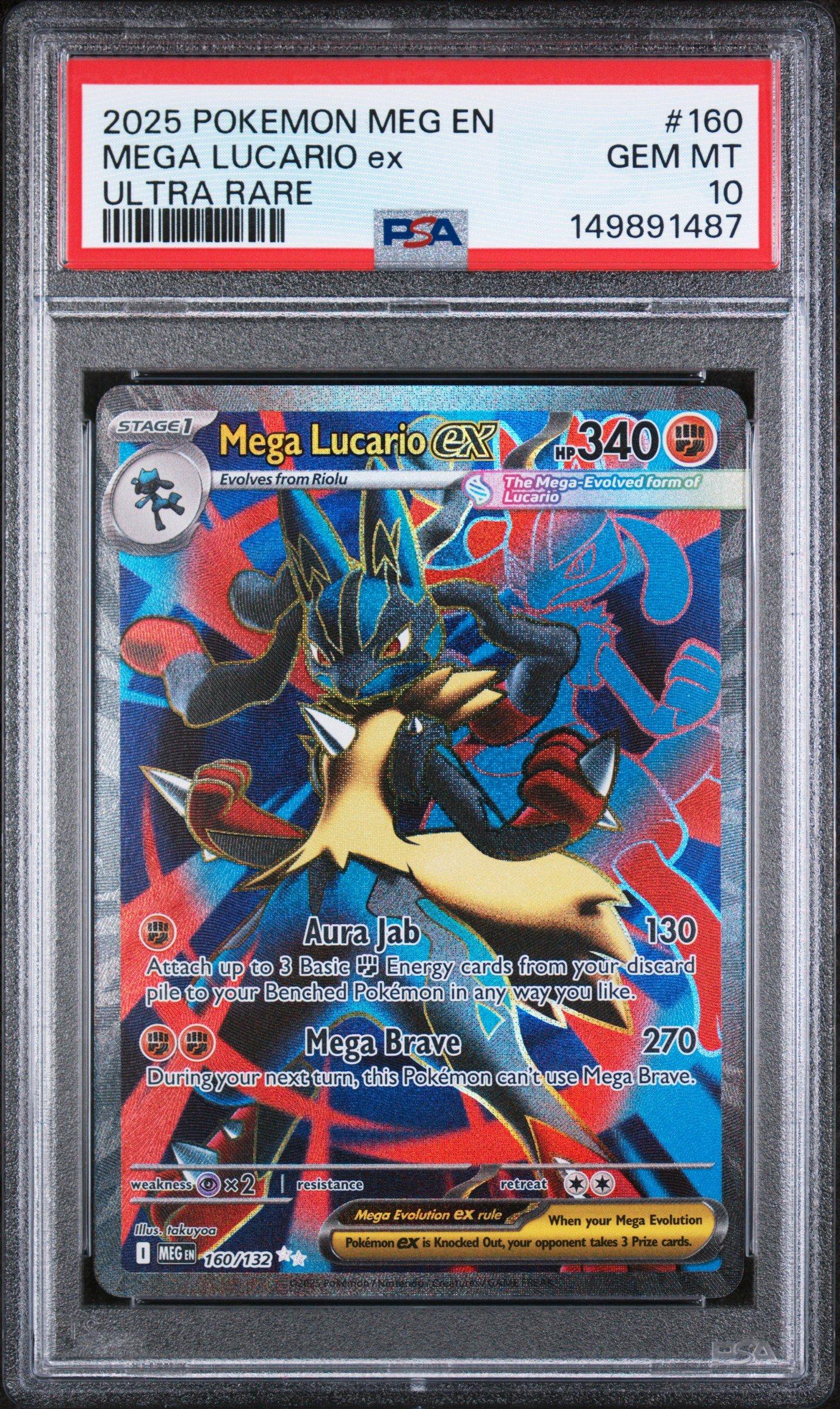 2025 Pokemon Meg En-mega Evolution 160 Mega Lucario Ex Ultra Rare