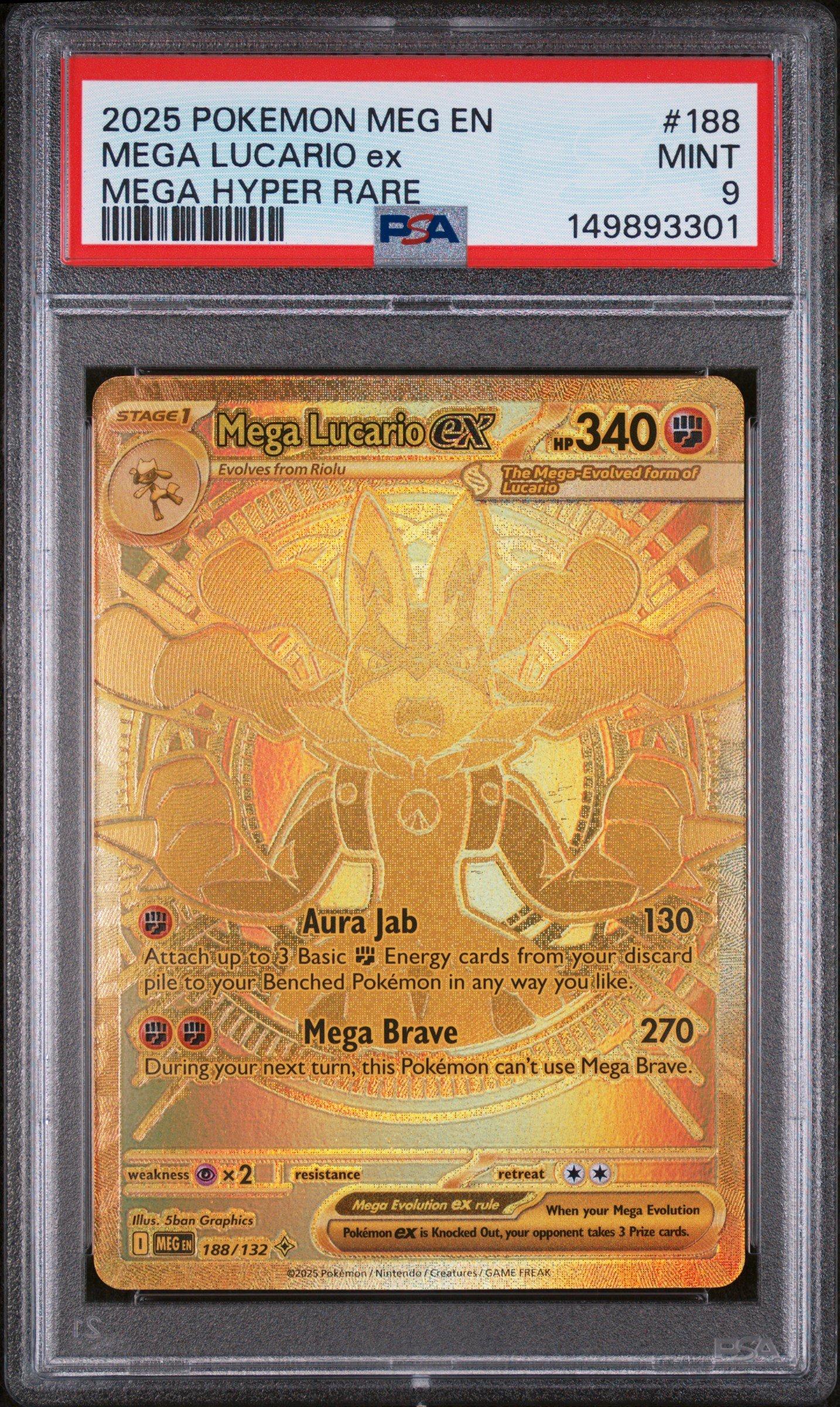 2025 Pokemon Meg En-mega Evolution 188 Mega Lucario Ex Mega Hyper