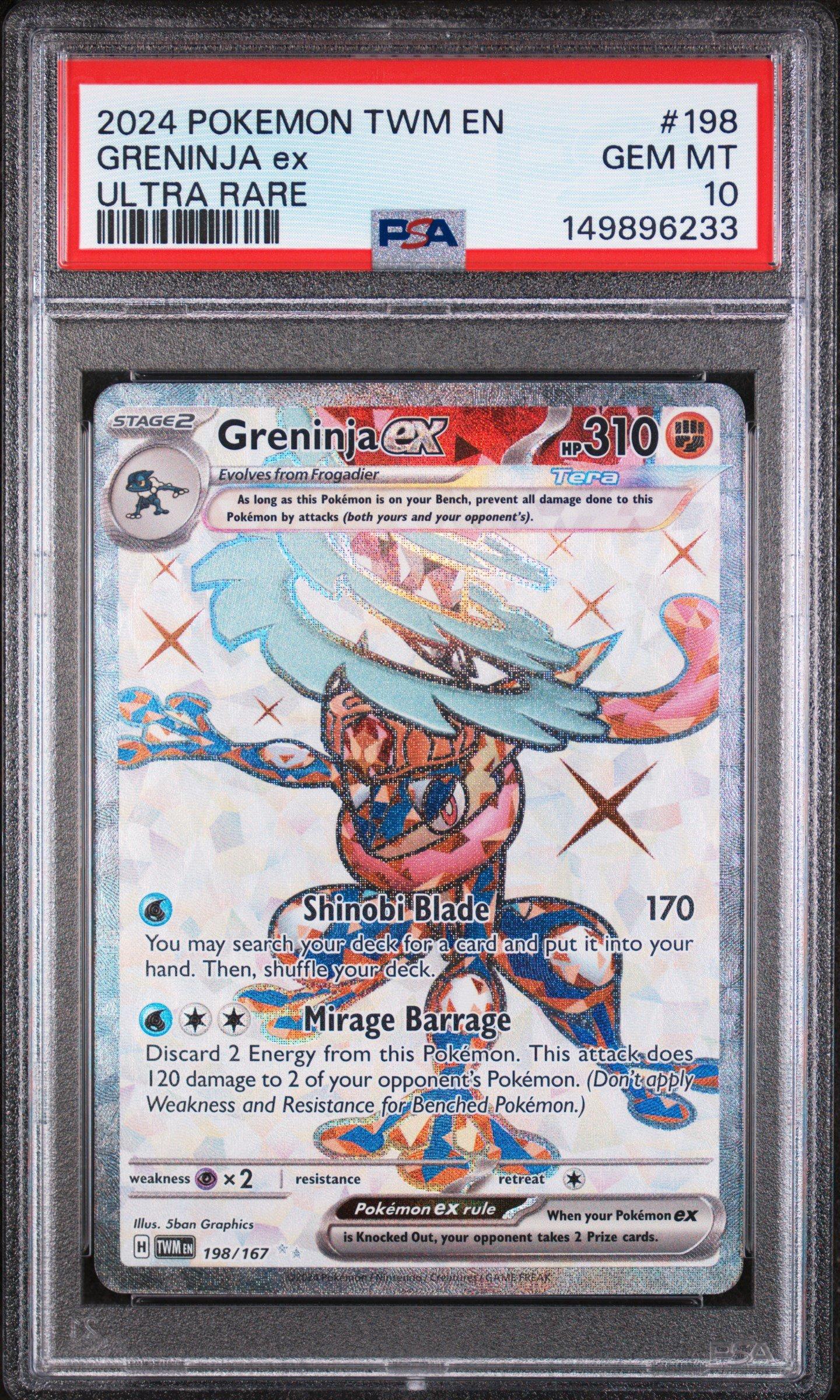 2024 Pokemon Twm En-twilight Masquerade 198 Greninja Ex Ultra Rare PSA 10