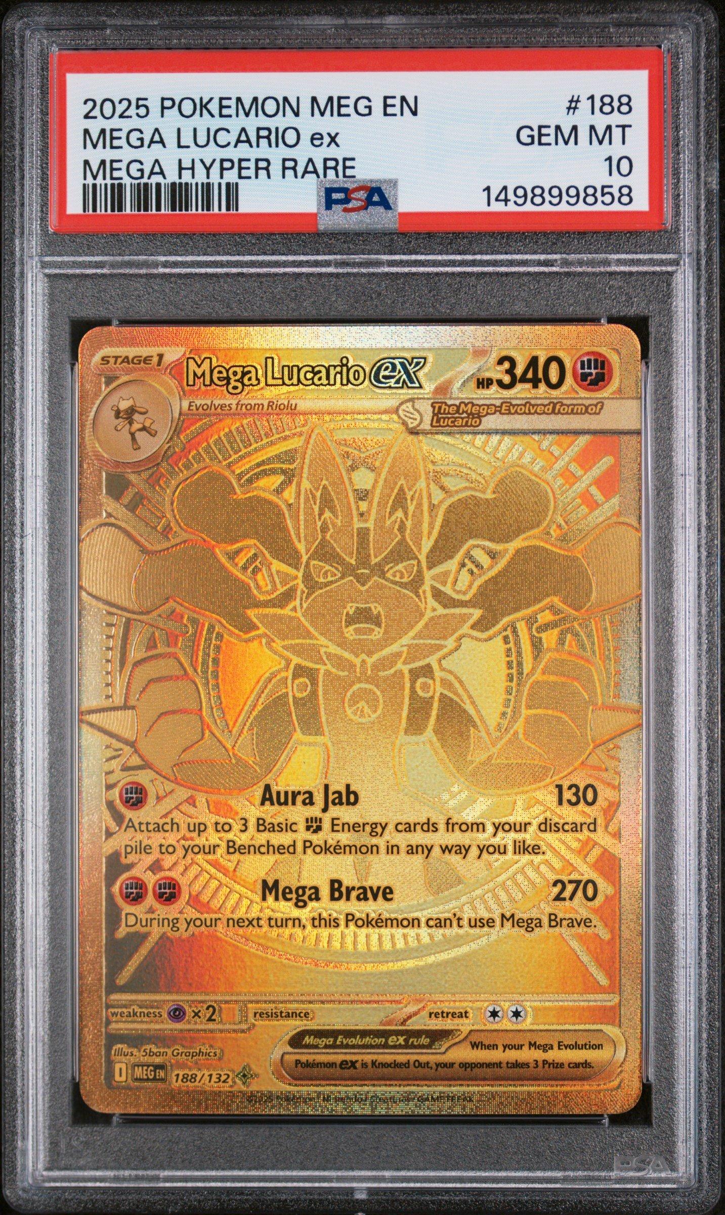 2025 Pokemon Meg En-mega Evolution 188 Mega Lucario Ex Mega Hyper