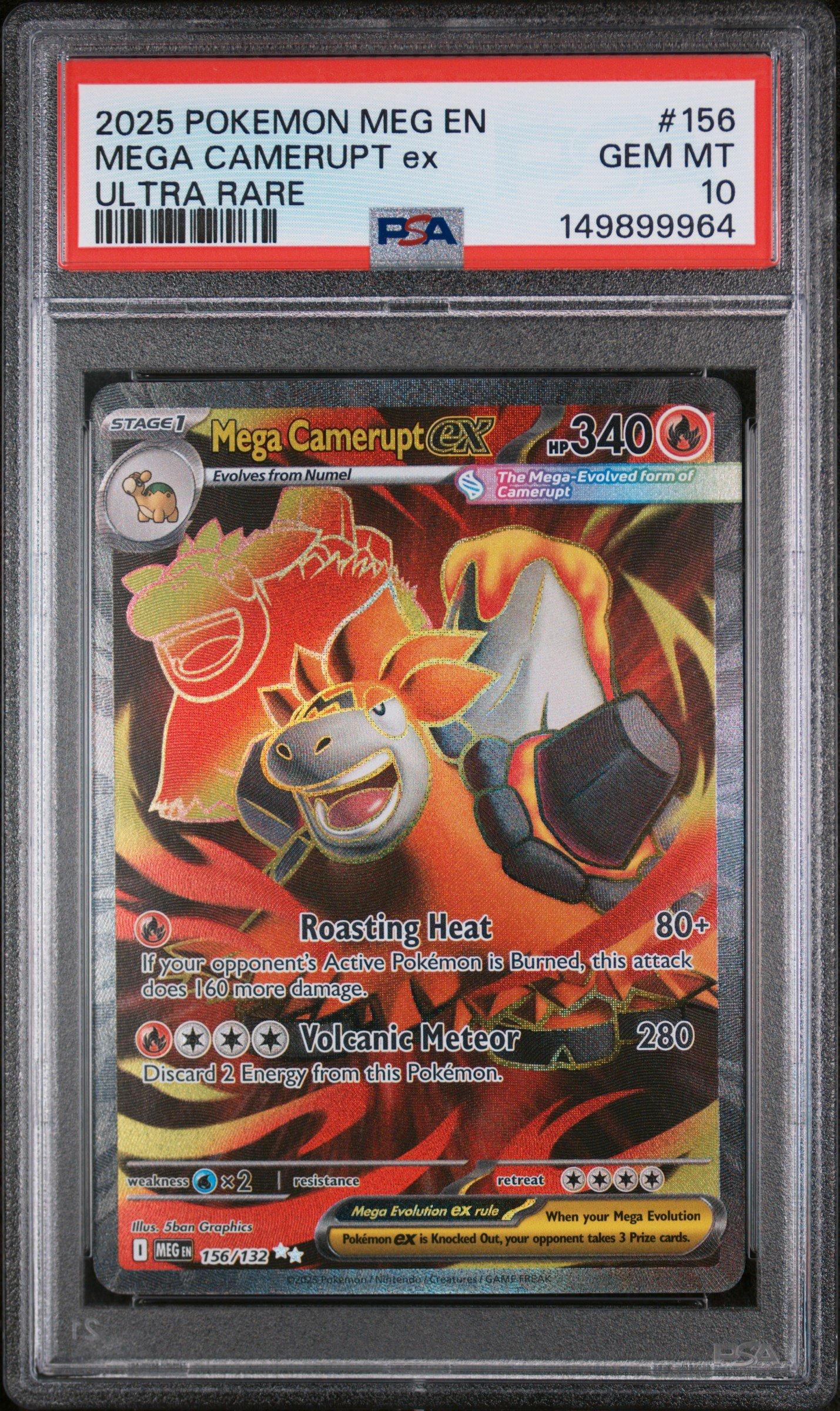 2025 Pokemon Meg En-mega Evolution 156 Mega Camerupt Ex Ultra Rare