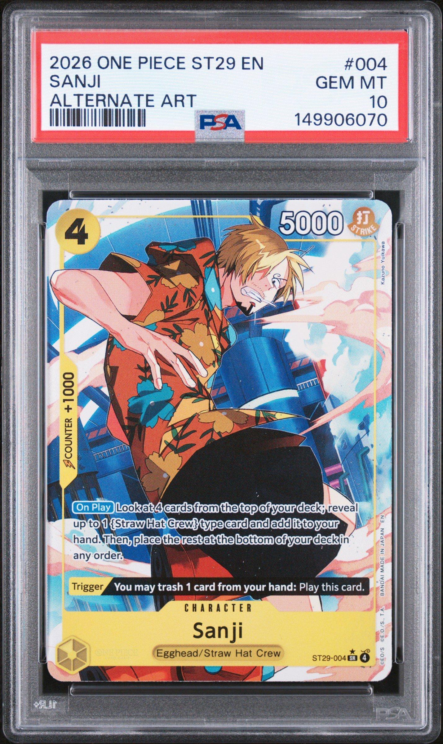PSA10 ST29 JP サンジ 1803 2026 One Piece Starter Deck St29-egghead 004 Sanji Alternate Art