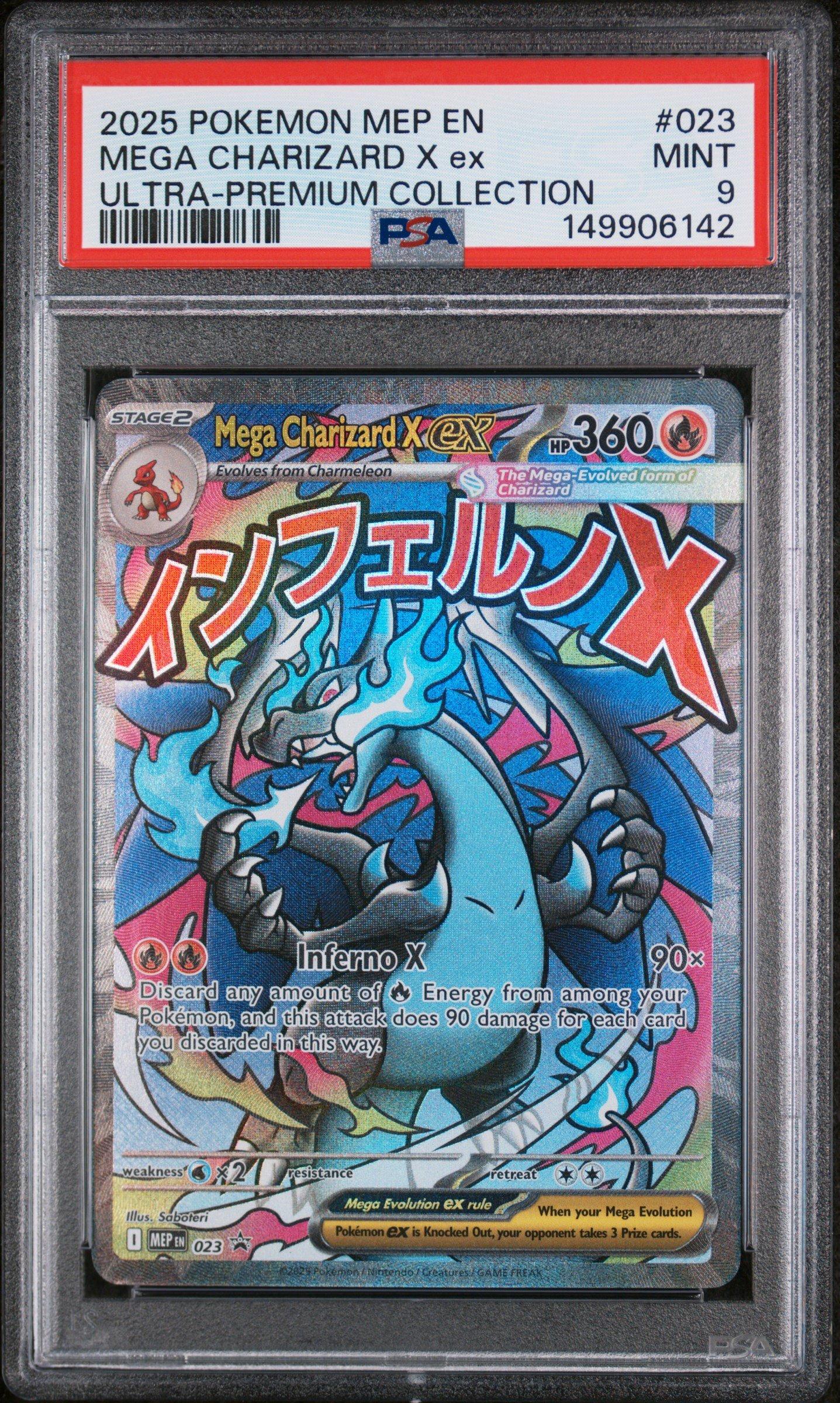 2025 Pokemon Mep En-me Black Star Promo 023 Mega Charizard X Ex