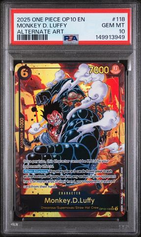 2025 One Piece Op10-royal Blood 118 Monkey D. Luffy Alternate Art