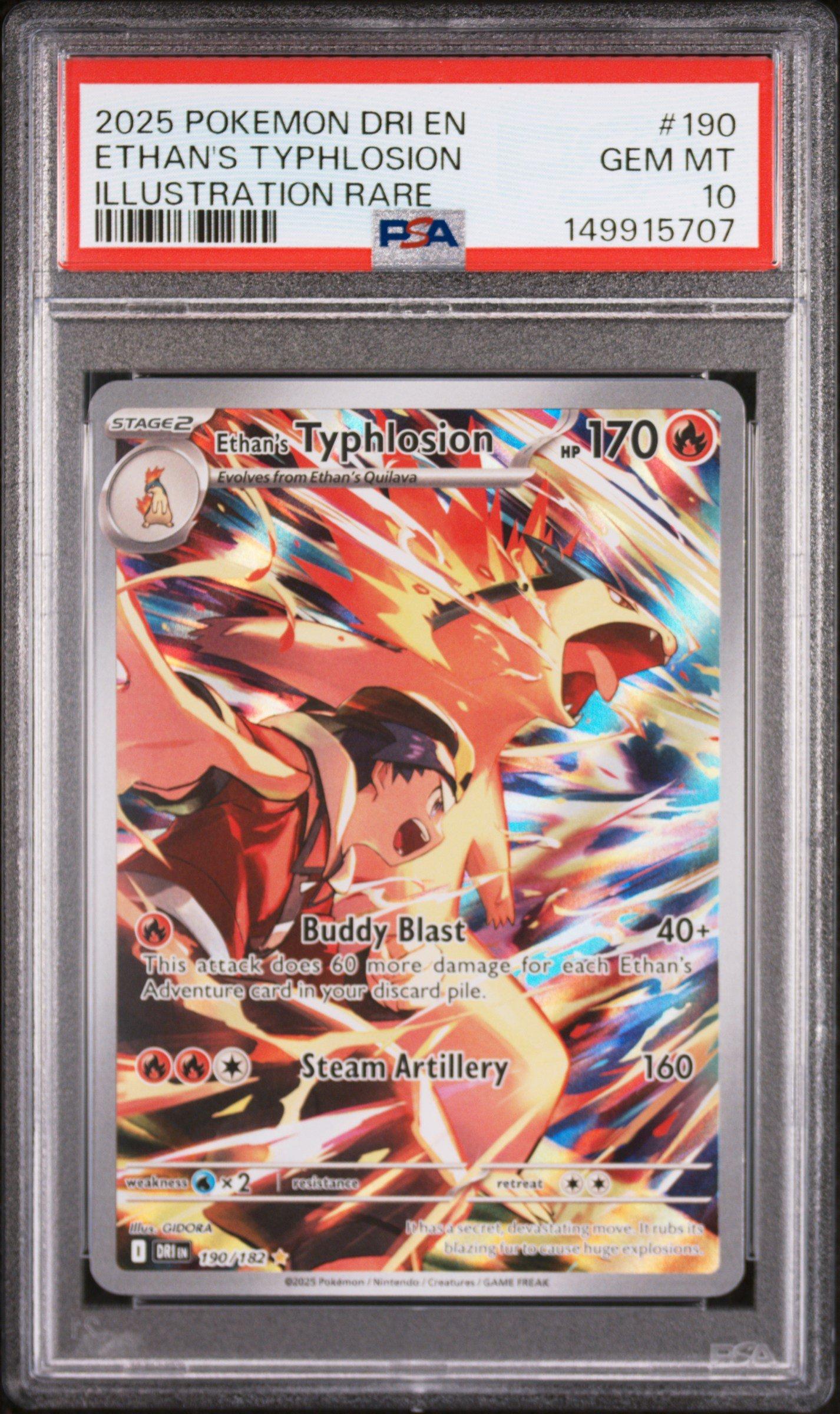 2025 Pokemon Dri En-destined Rivals 190 Ethan's Typhlosion