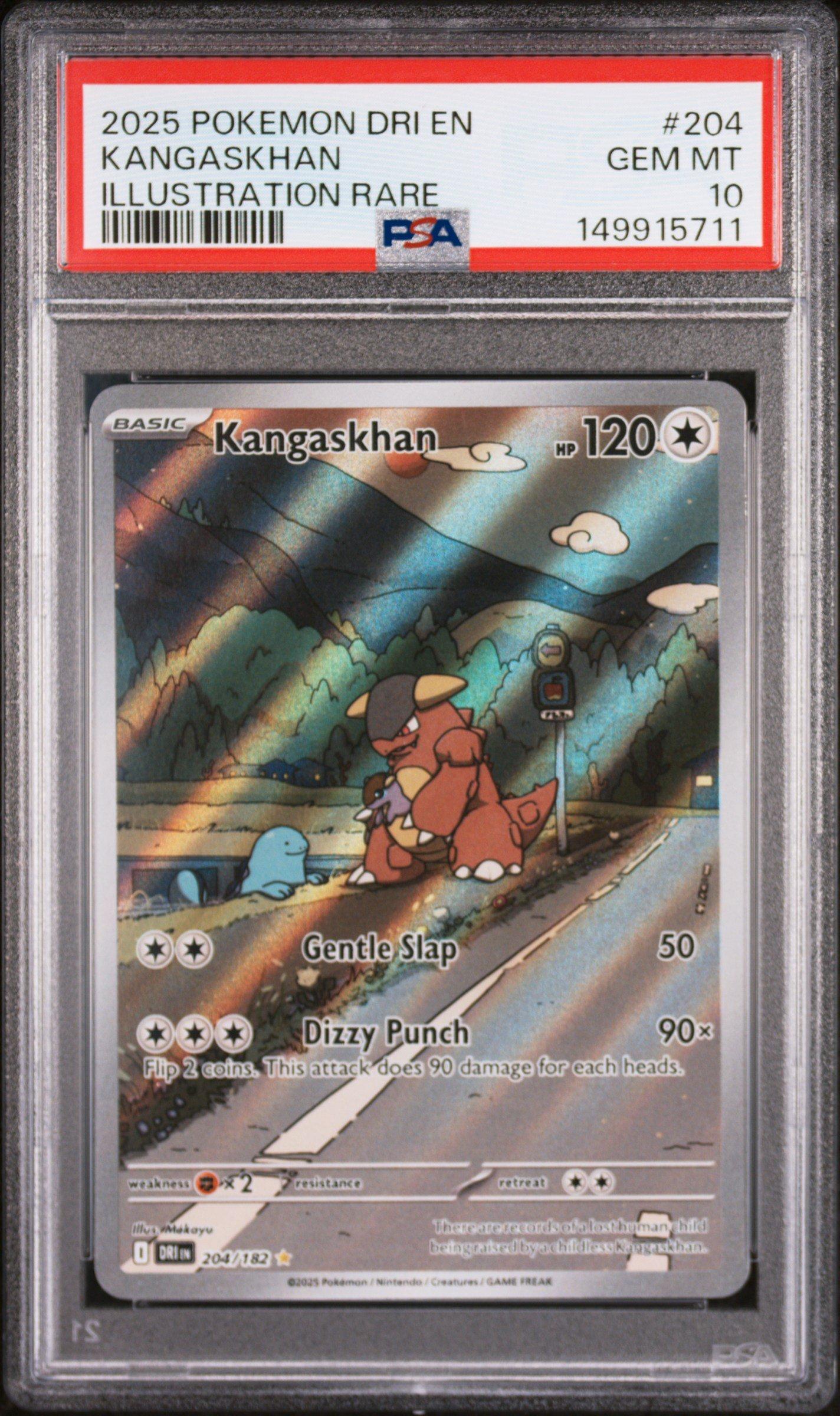 2025 Pokemon Dri En-destined Rivals 204 Kangaskhan Illustration Rare PSA 10  Graded Card | GameStop