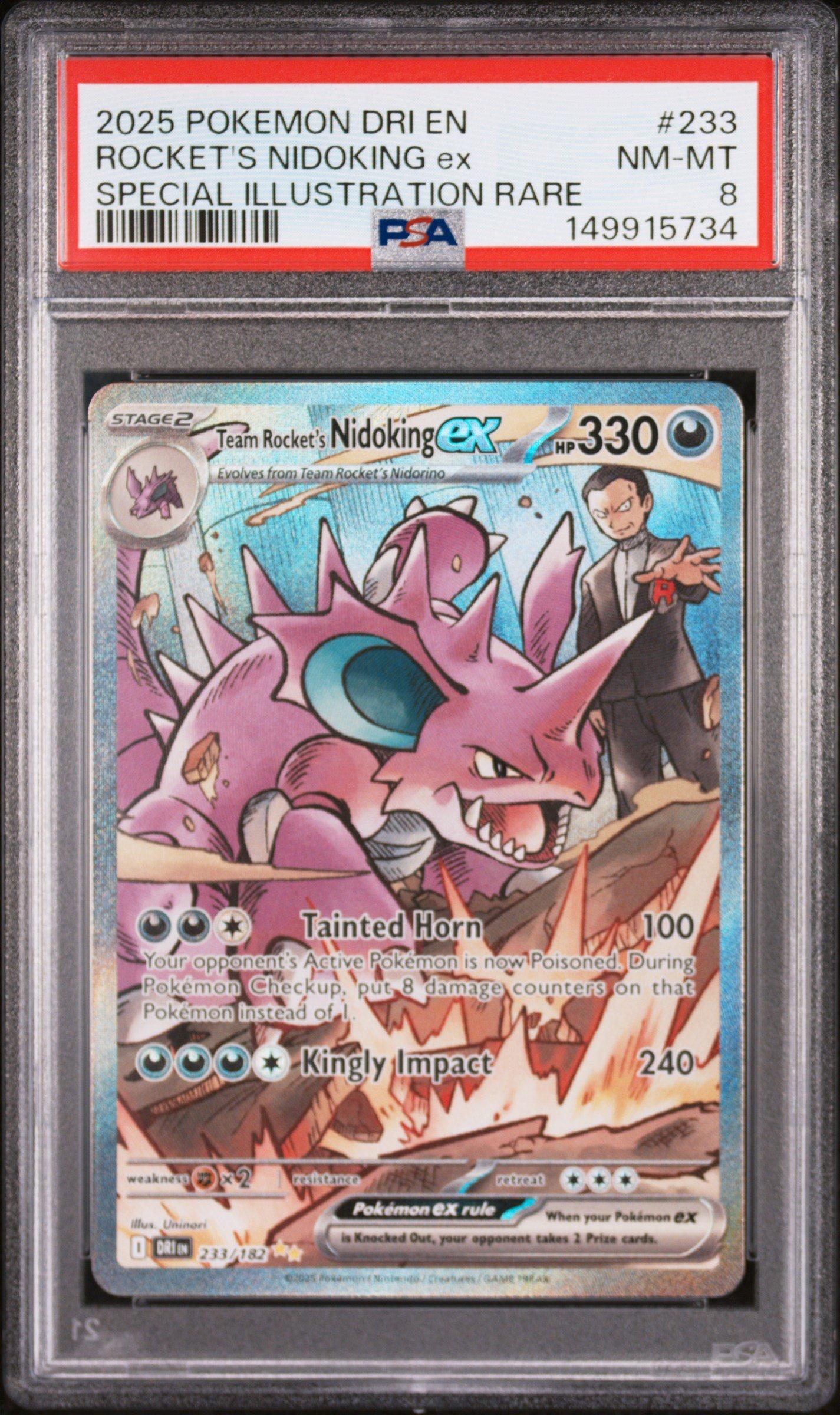 2025 Pokemon Dri En-destined Rivals 233 Team Rocket's Nidoking Ex