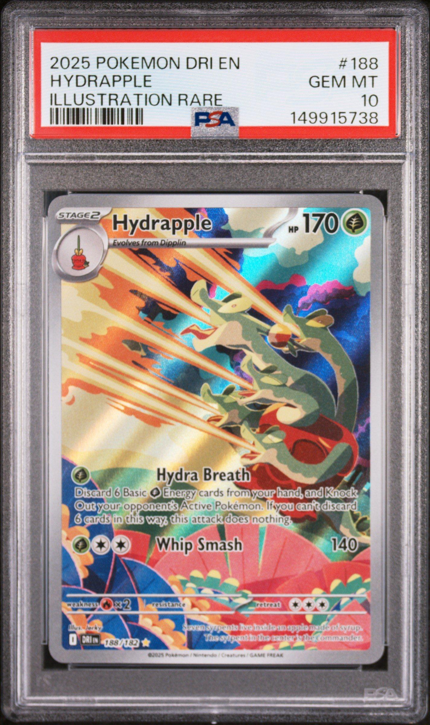 2025 Pokemon Dri En-destined Rivals 188 Hydrapple Illustration