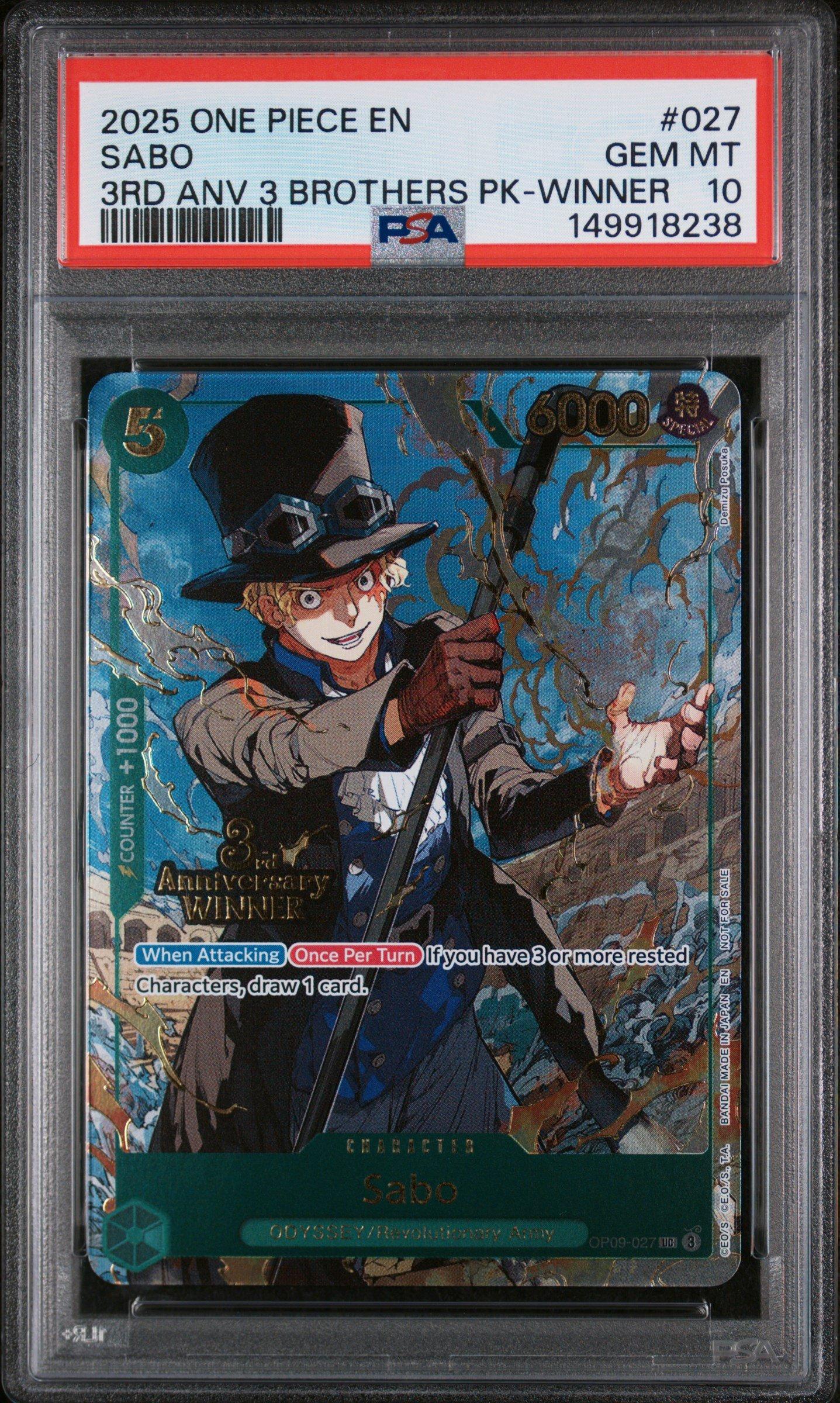2025 One Piece 3rd Anniversary Tournament 3 Brothers Pack 027 Sabo