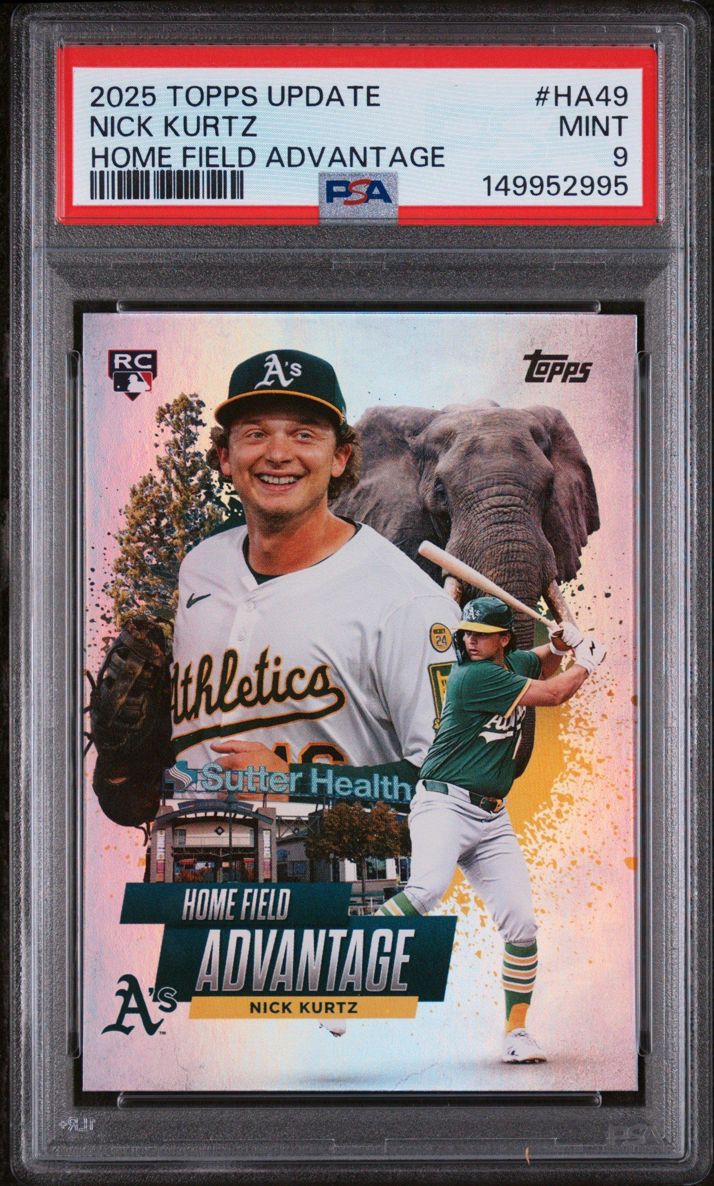 2025 Topps Update Home Field Advantage Ha49 Nick Kurtz PSA 9