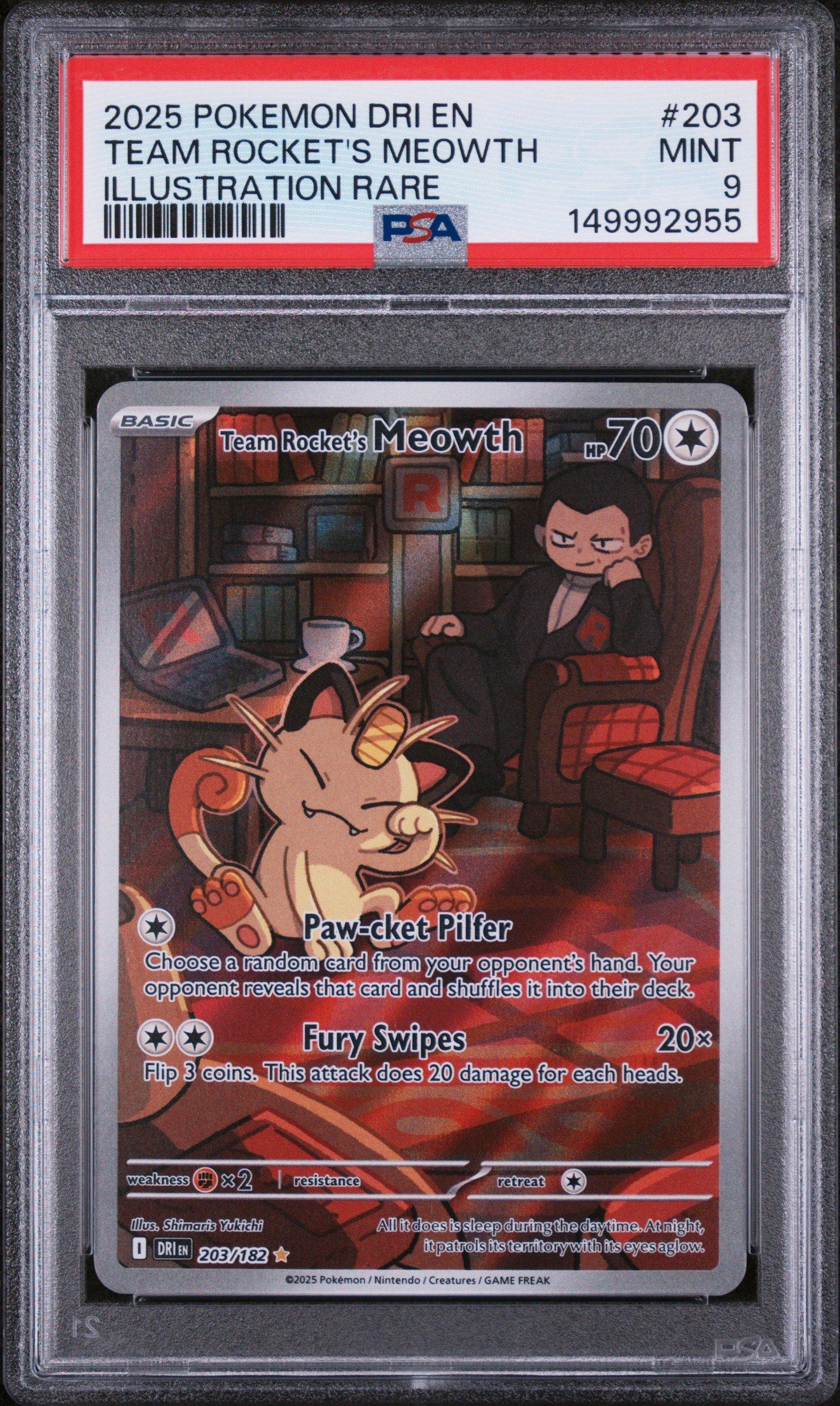 2025 Pokemon Dri En-destined Rivals 203 Team Rocket's Meowth