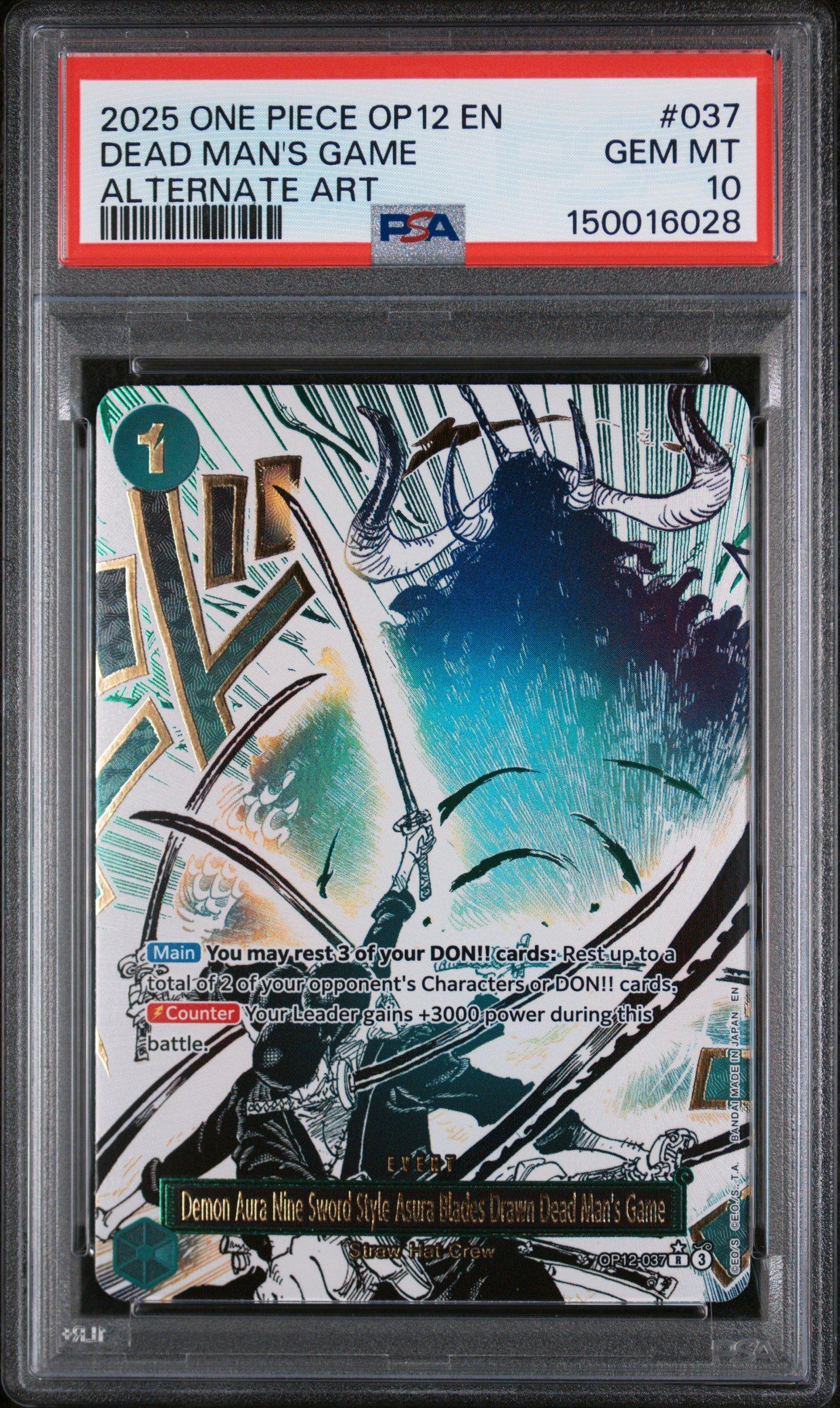 2025 One Piece Op12-legacy Of The Master 037 Demon Aura Nine-sword
