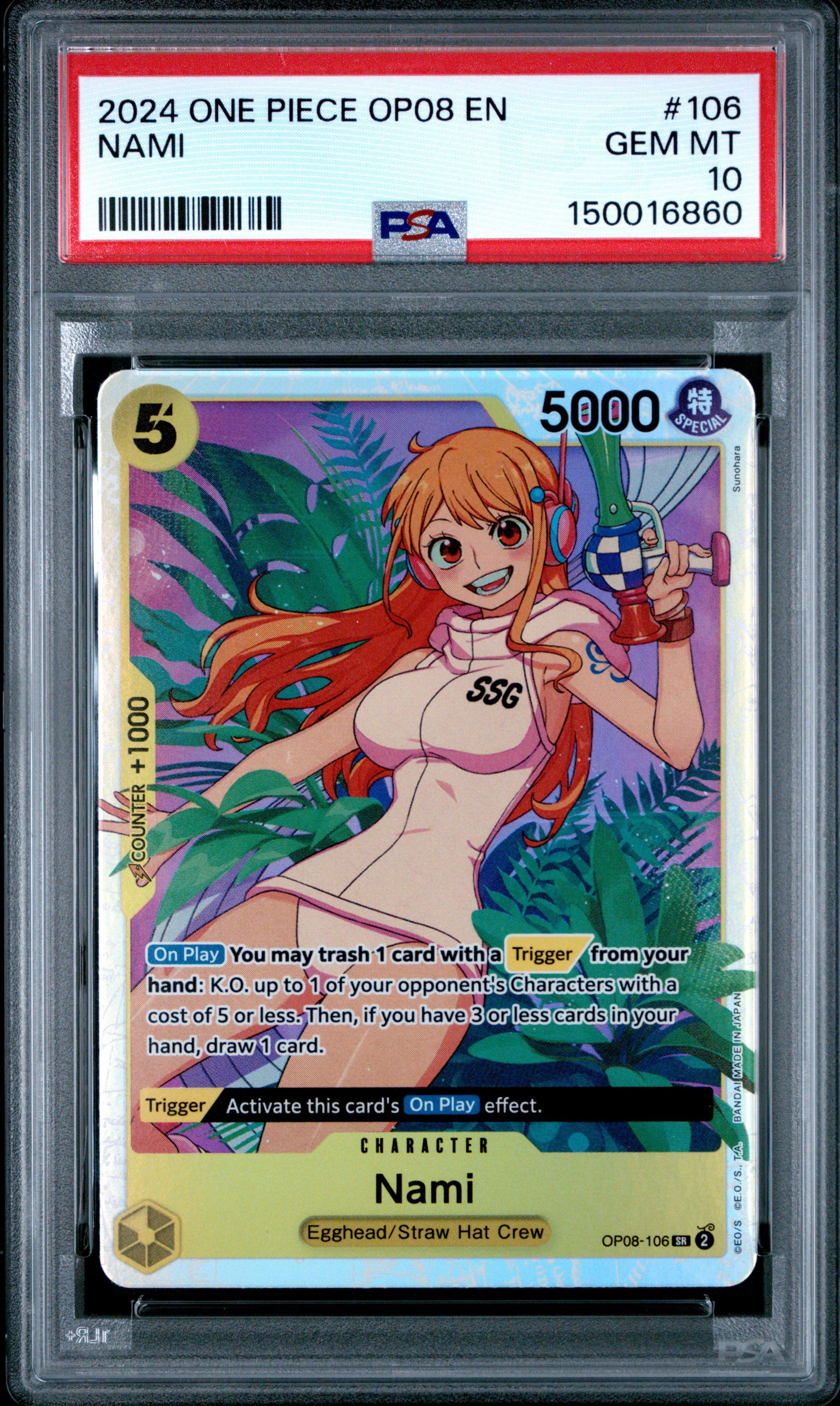 2024 One Piece Op08-two Legends 106 Nami PSA 10 Graded Card | GameStop