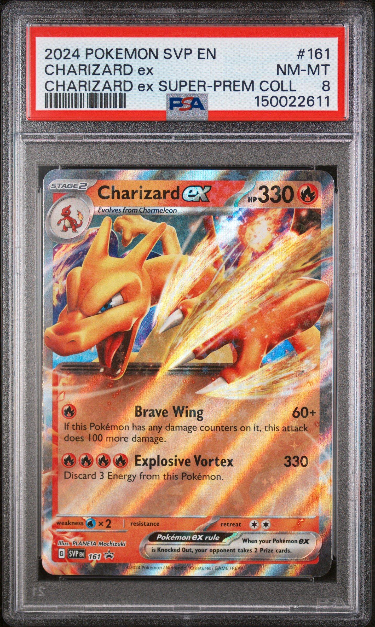 2024 Pokemon SVP Black Star Promo 161 Charizard Ex Charizard Ex Super-Premium Collection PSA 8
