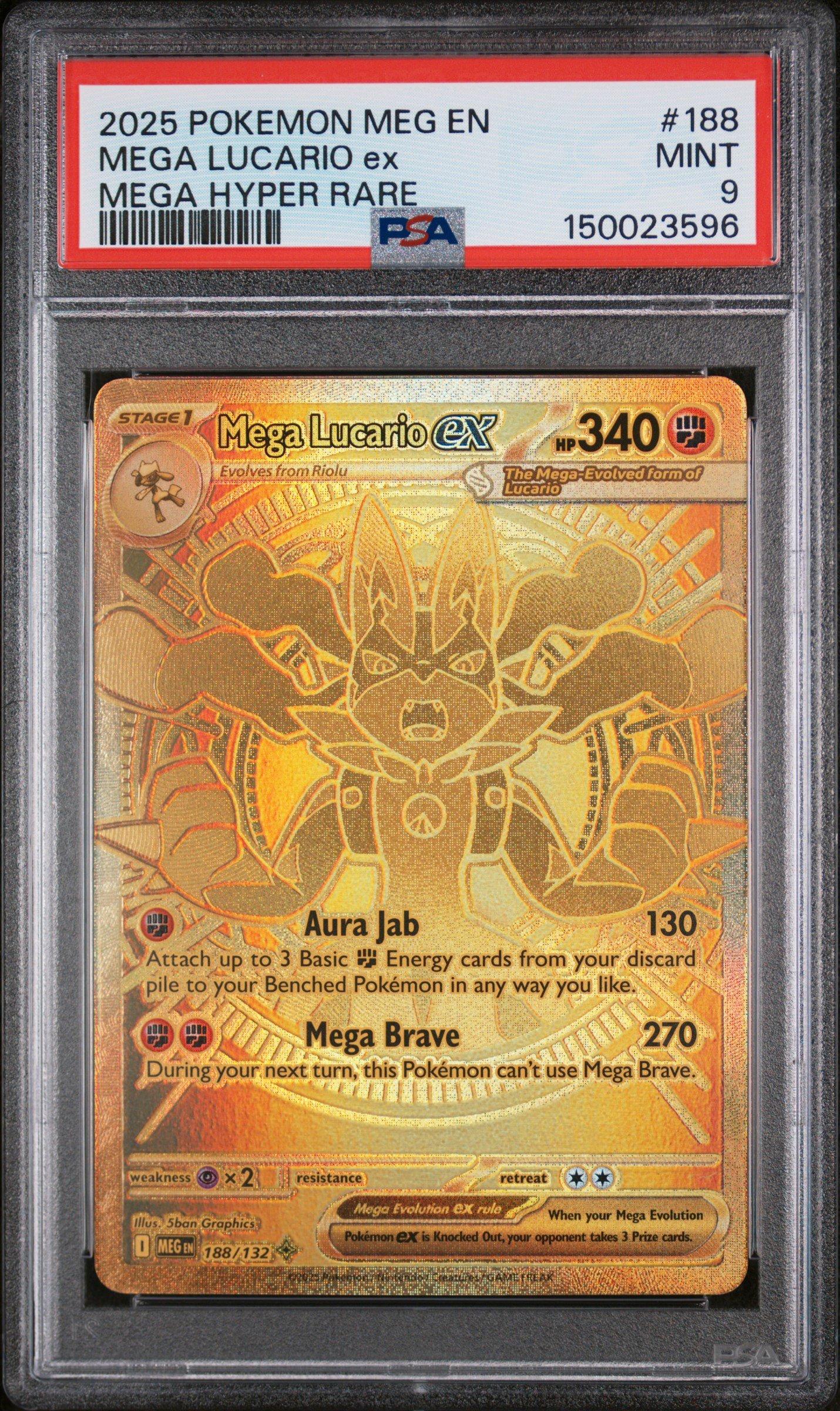 2025 Pokemon Meg En-mega Evolution 188 Mega Lucario Ex Mega Hyper
