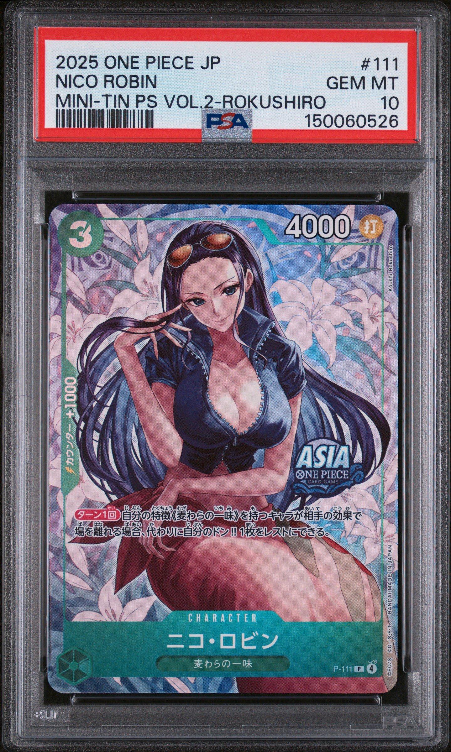 2025 One Piece Japanese Mini-tin Pack Set Vol.2 111 Nico Robin
