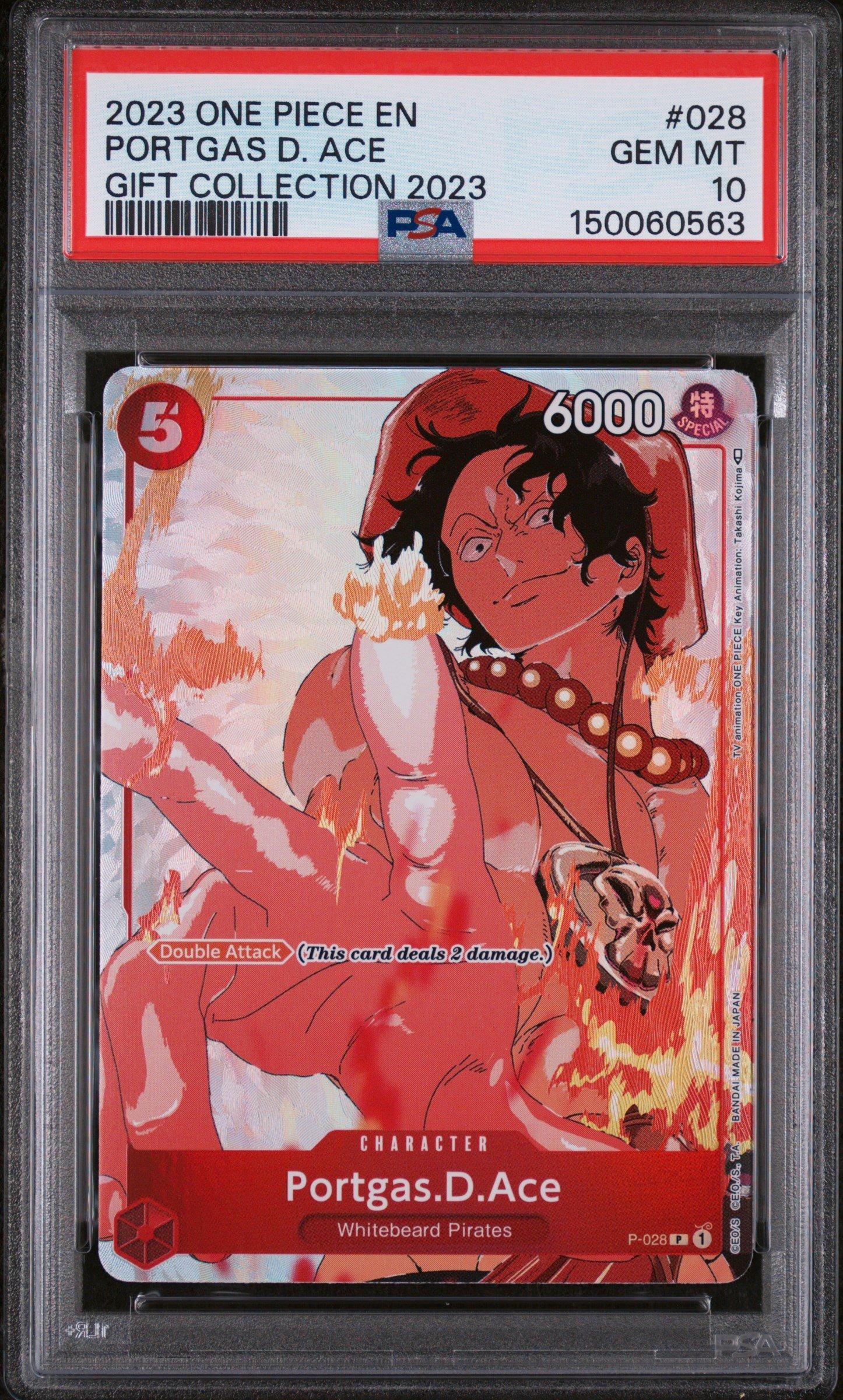 ワンピース カードゲーム PSA10 #028 PORTGAS D. ACE7589 2023 One Piece Gift Collection 2023 028 Portgas D. Ace PSA 10